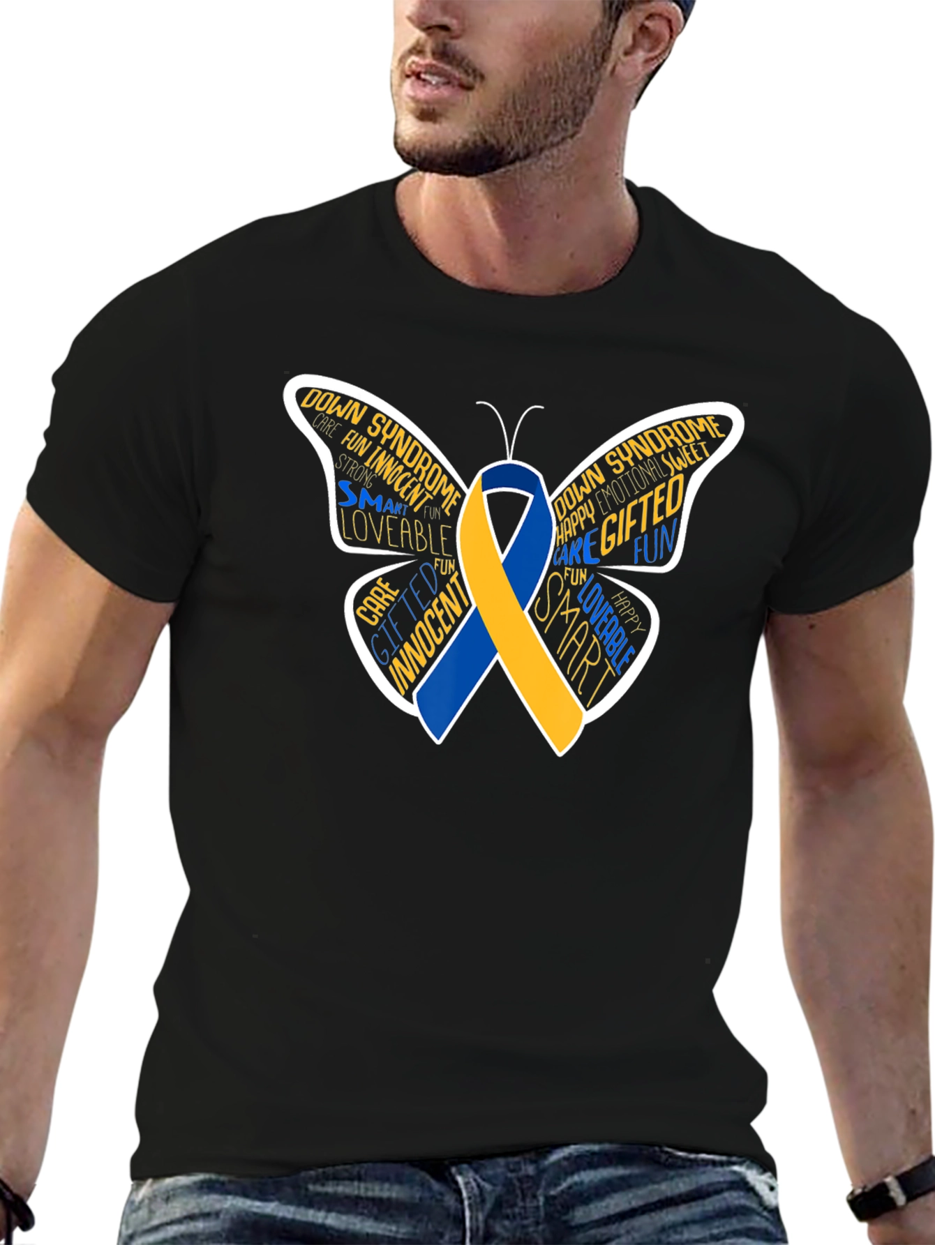 Down Syndrome Awareness Butterfly T-Shirt