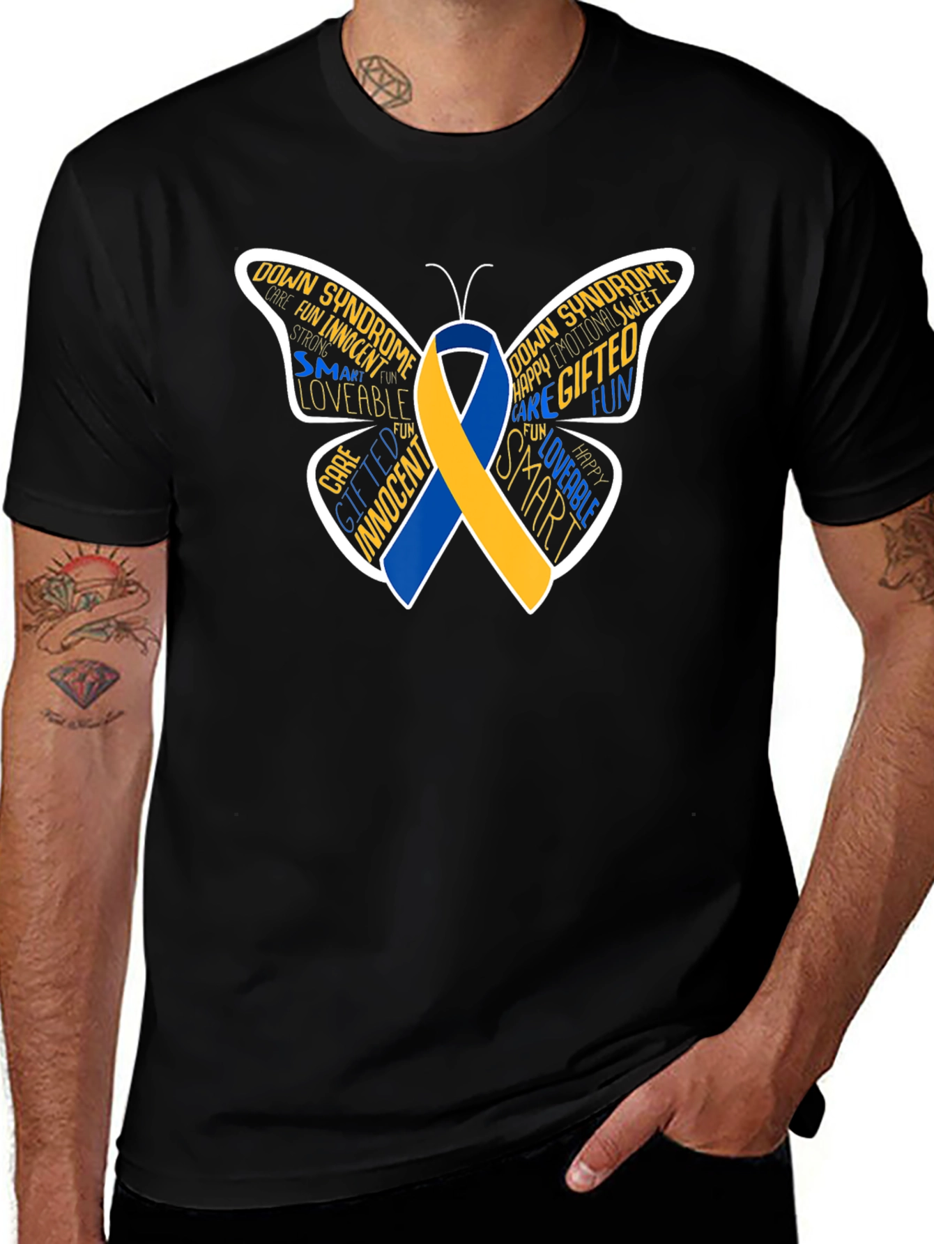 Down Syndrome Awareness Butterfly T-Shirt