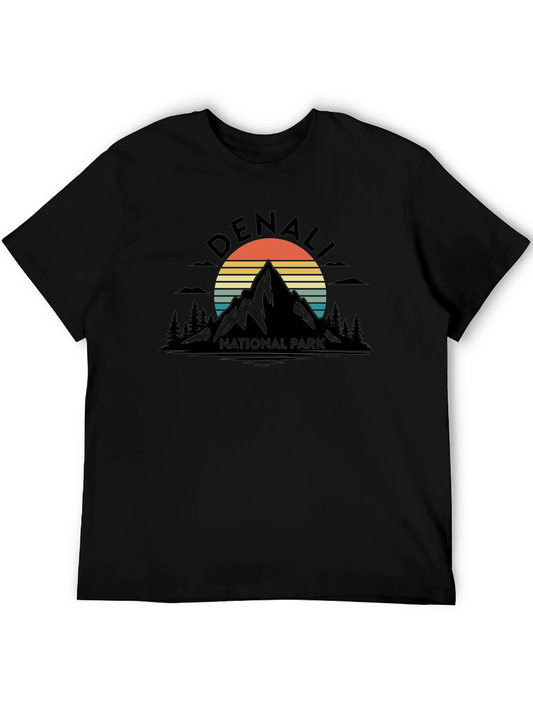 Denali National Park Graphic Tee - Retro Mountain T-Shirt