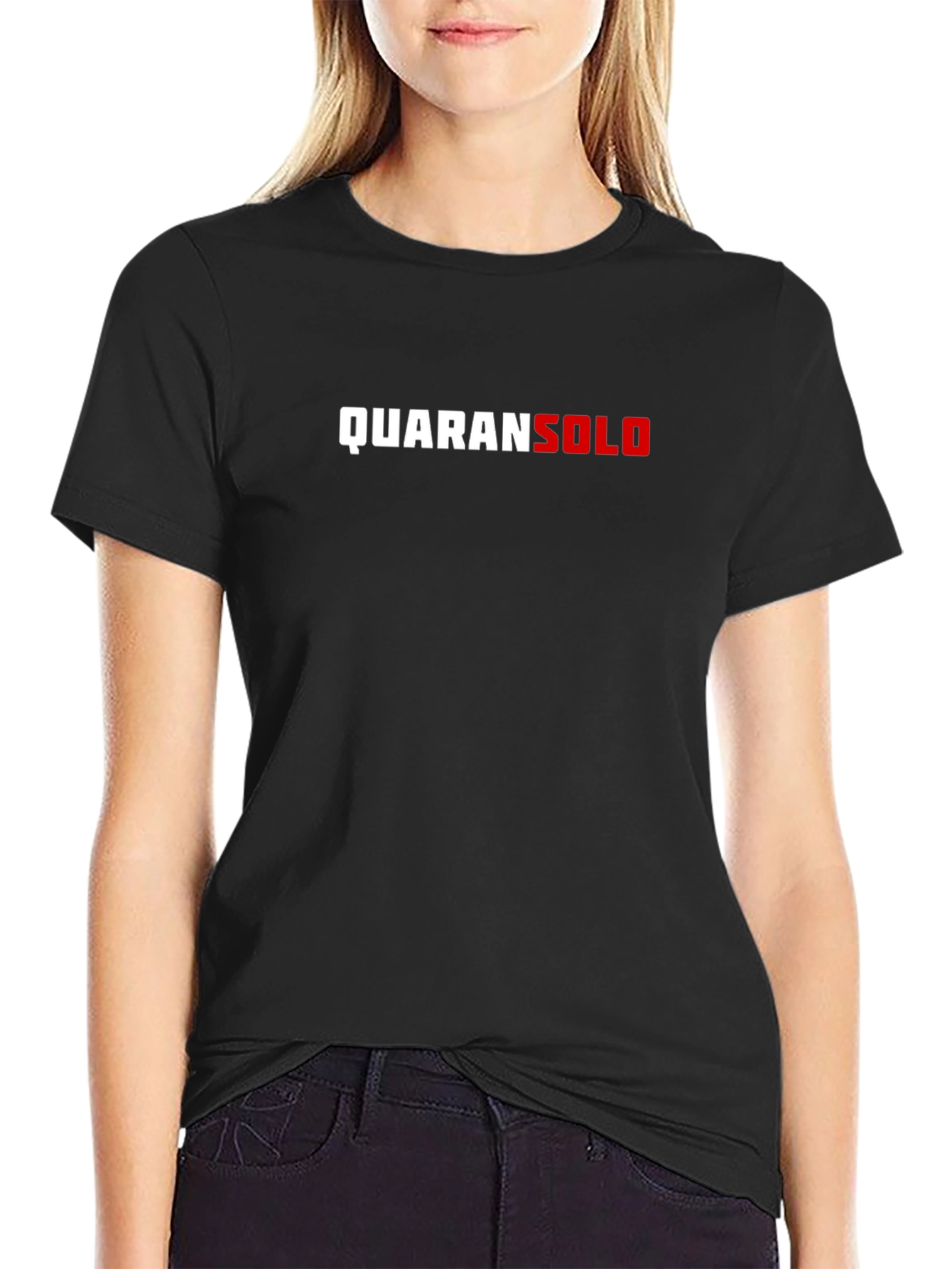 QuaranSOLO T-Shirt - Black Short Sleeve Graphic Tee