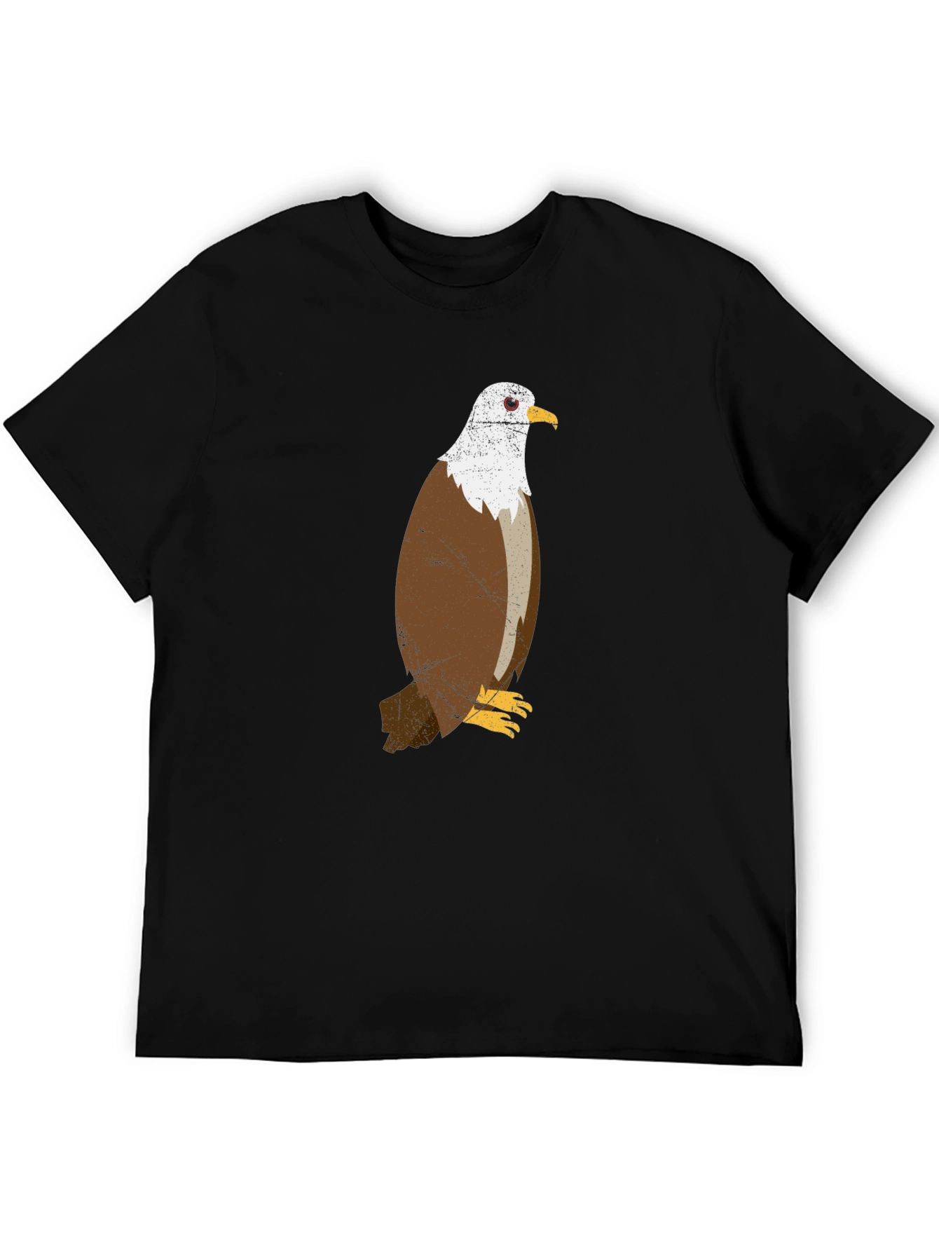 Eagle Graphic Print Mens Black T-Shirt