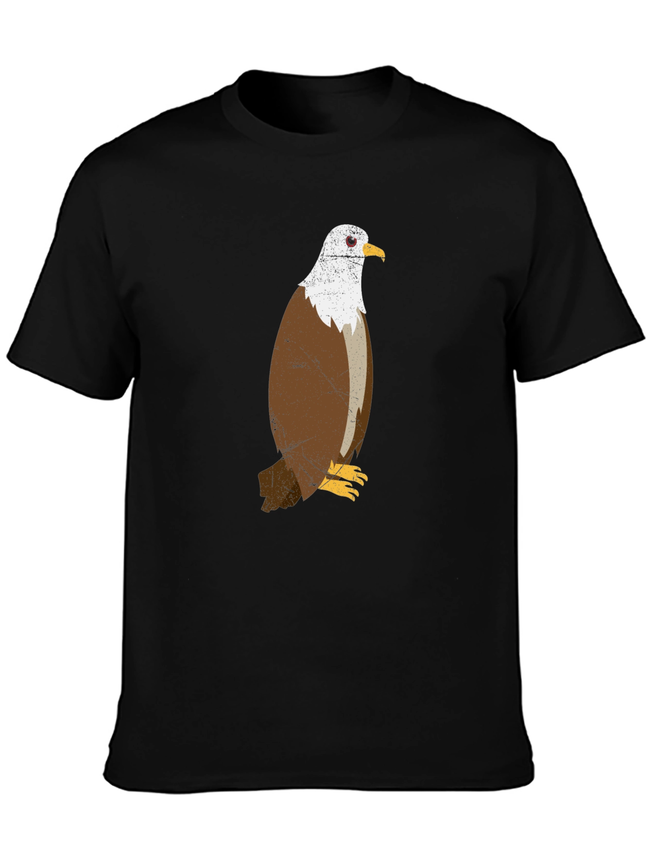 Eagle Graphic Print Mens Black T-Shirt