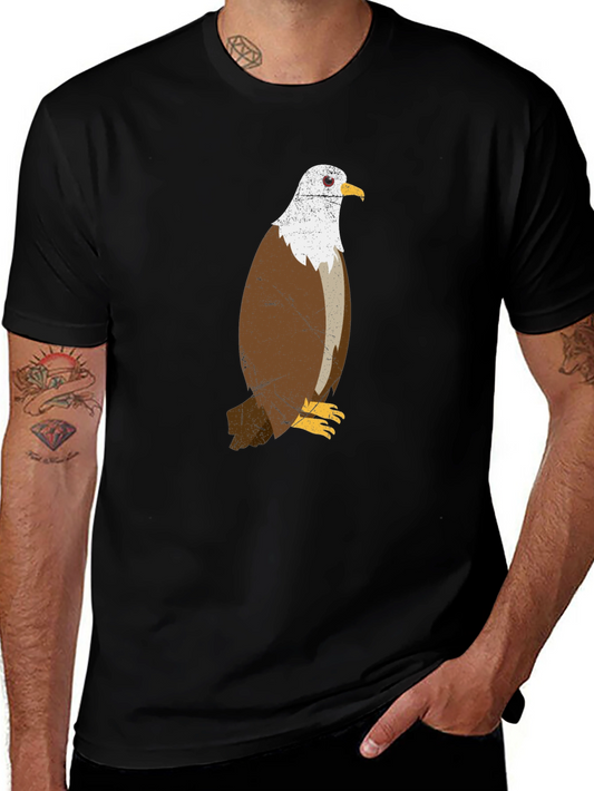 Eagle Graphic Print Mens Black T-Shirt