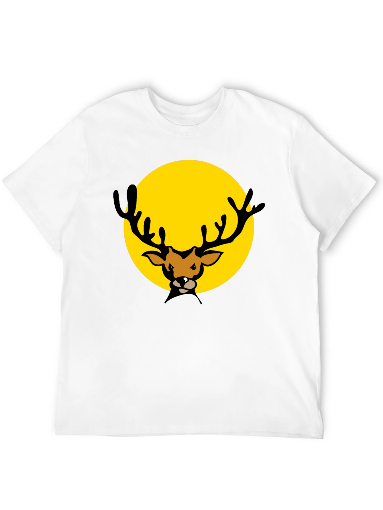 Deer Graphic Black T-Shirt