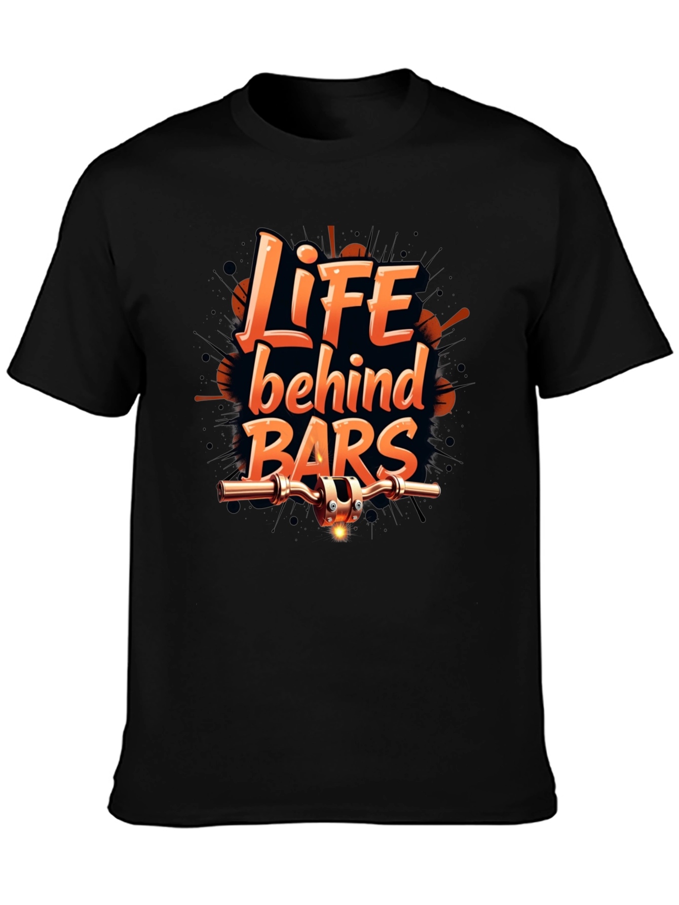 Life Behind Bars Graphic Tee - Biker T-Shirt