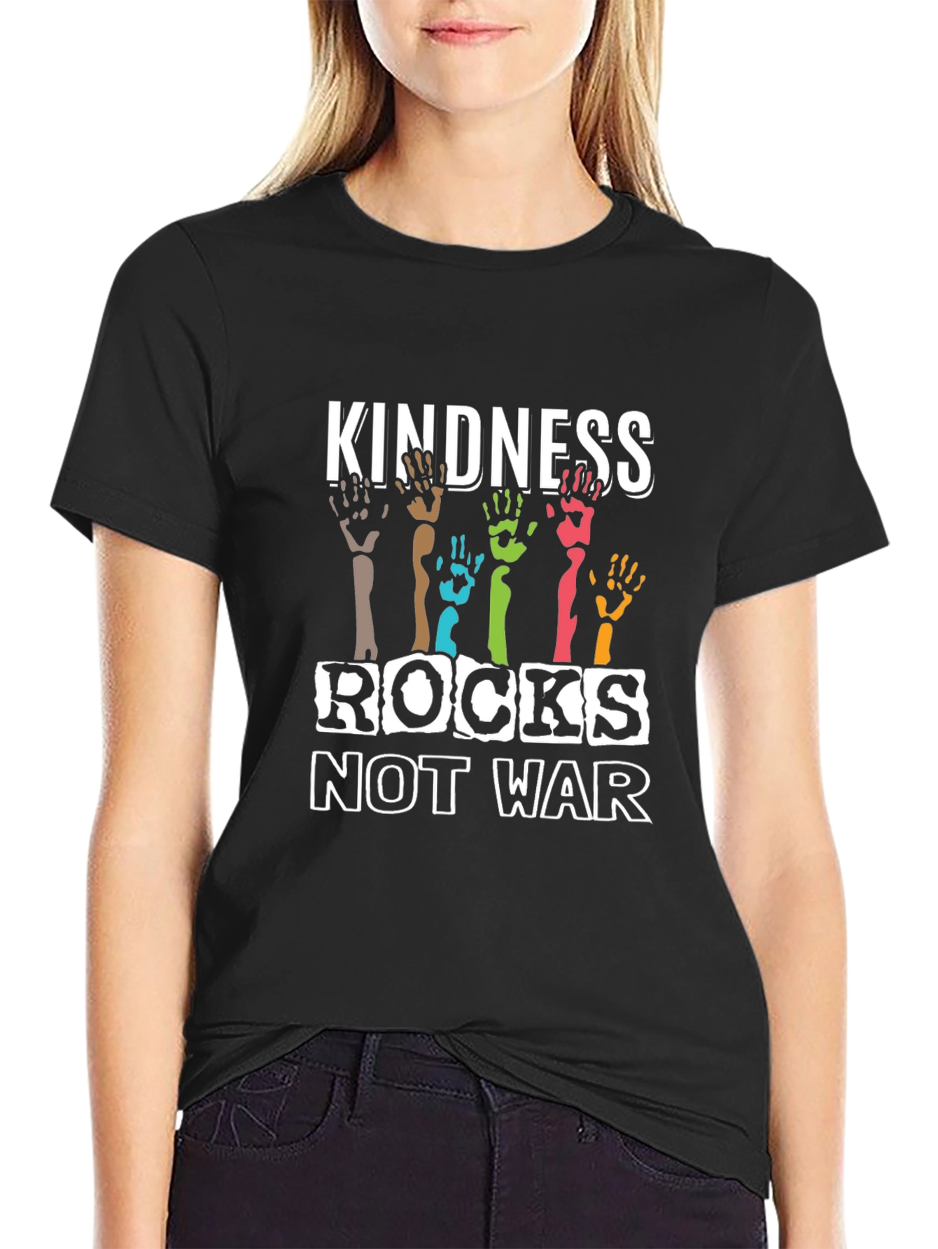 Kindness Rocks Not War Graphic Tee