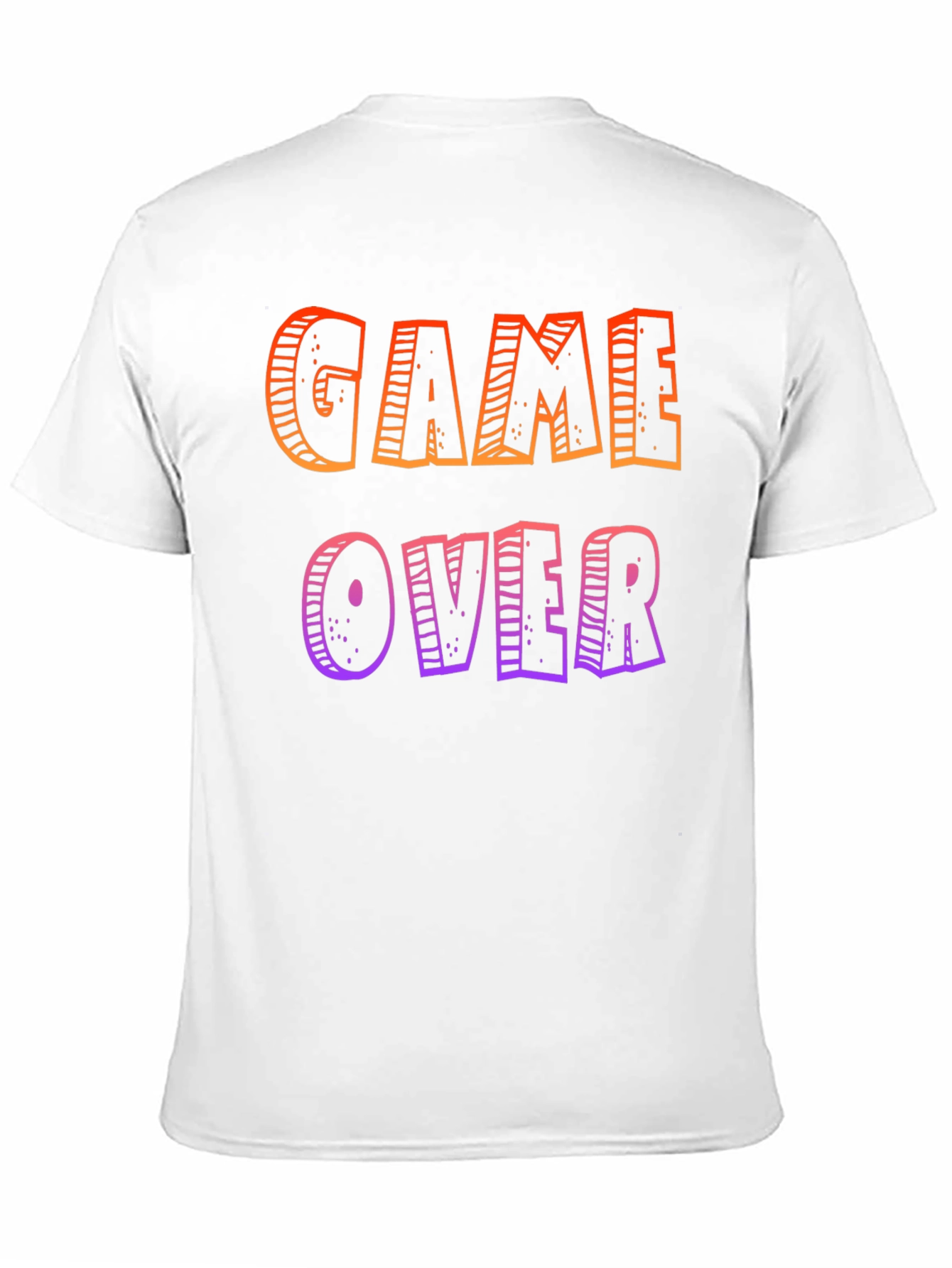 Game Over Graphic Tee - Black Cotton Casual T-Shirt