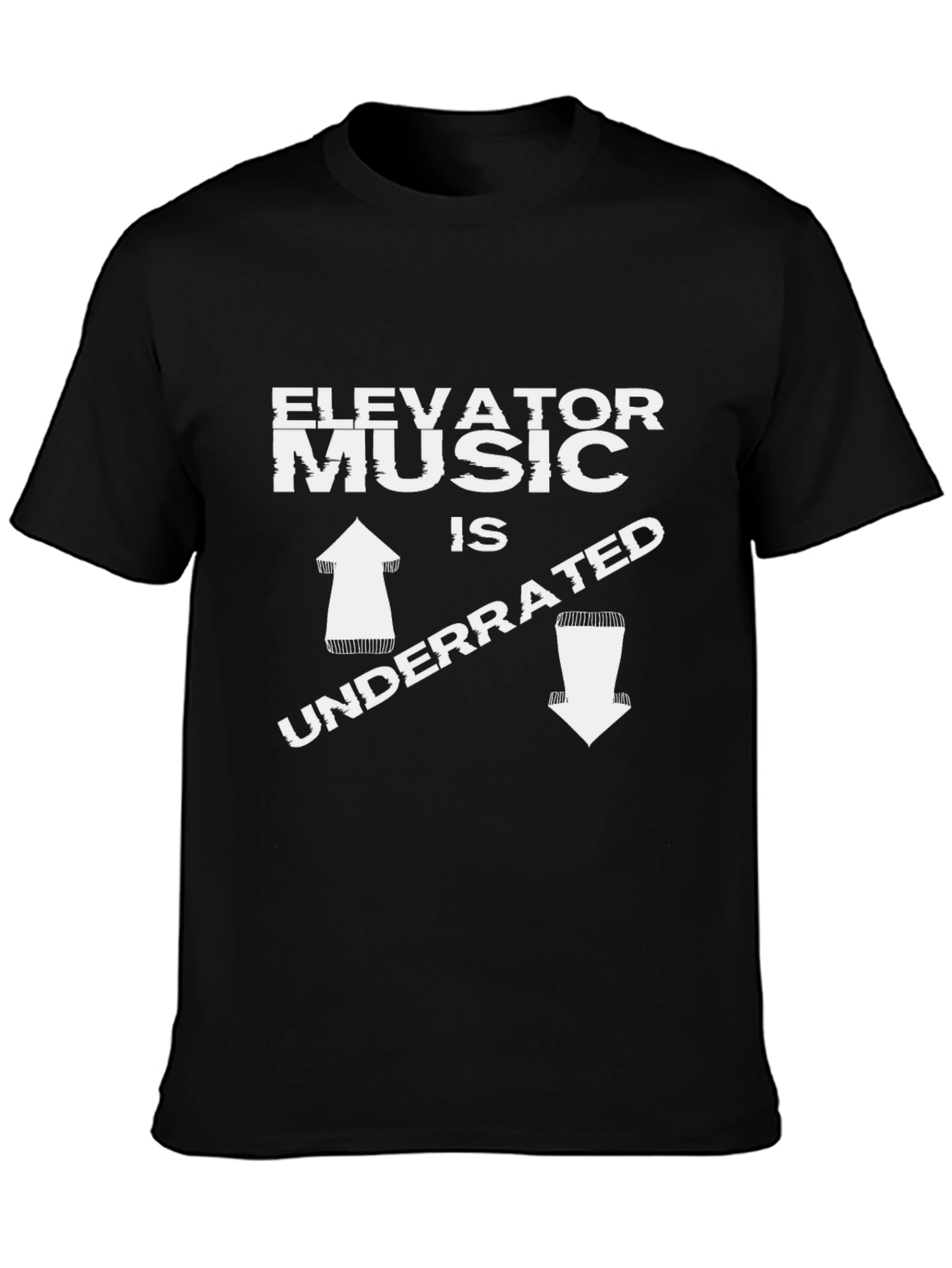 Elevator Music Underrated Graphic Tee - Black