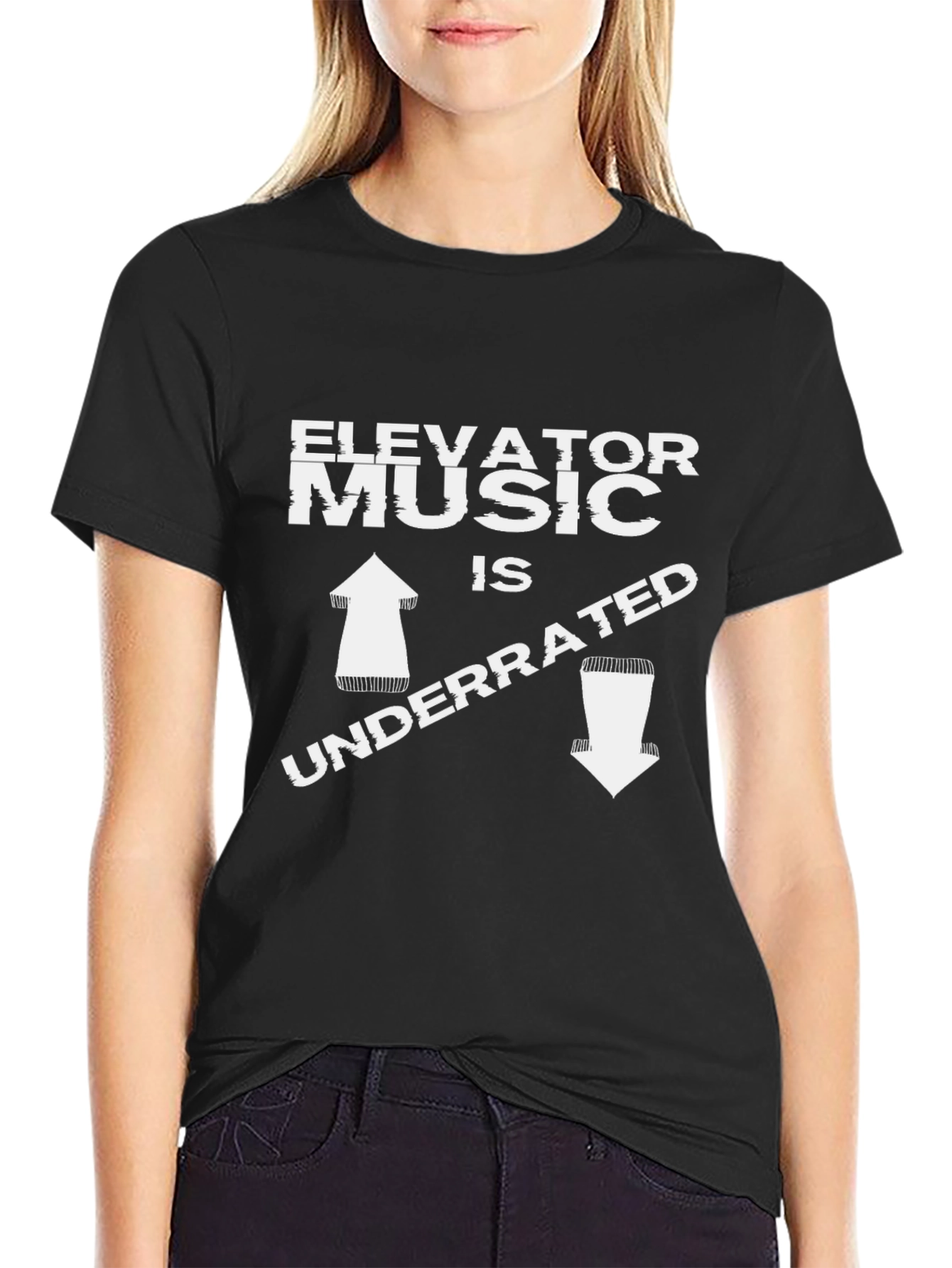 Elevator Music Underrated Graphic Tee - Black