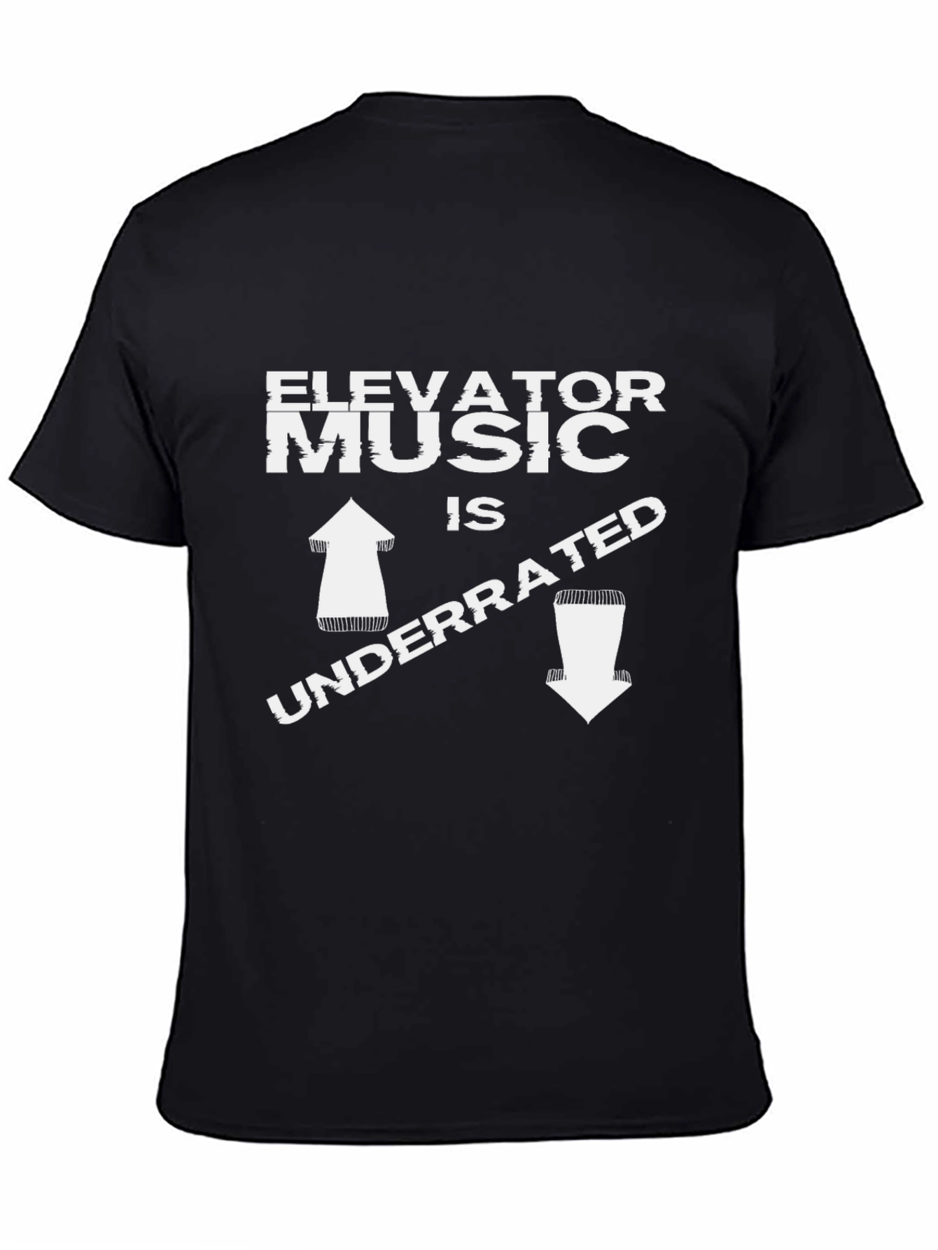 Elevator Music Underrated Graphic Tee - Black
