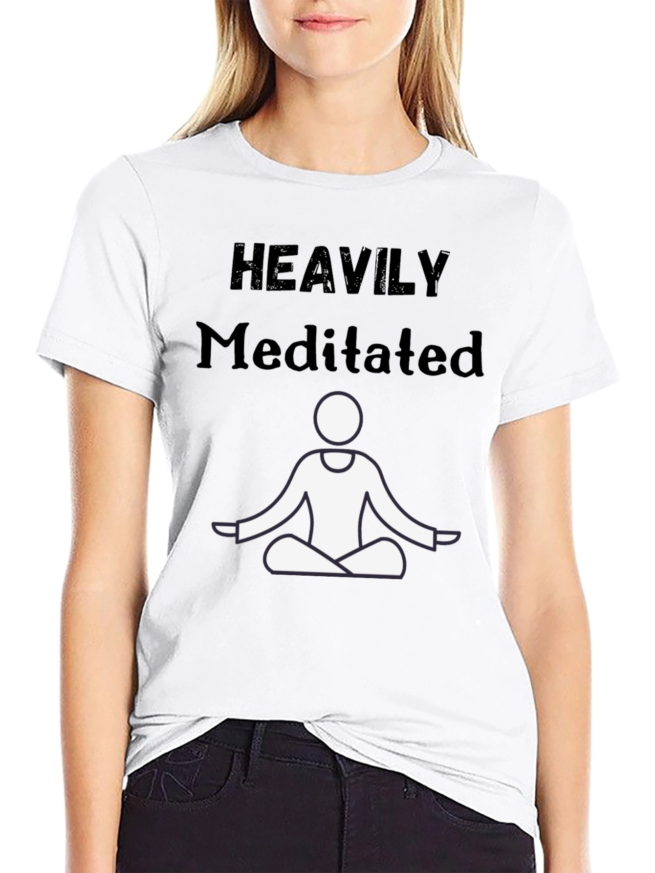 Heavily Meditated Graphic Tee - Relax & Recharge
