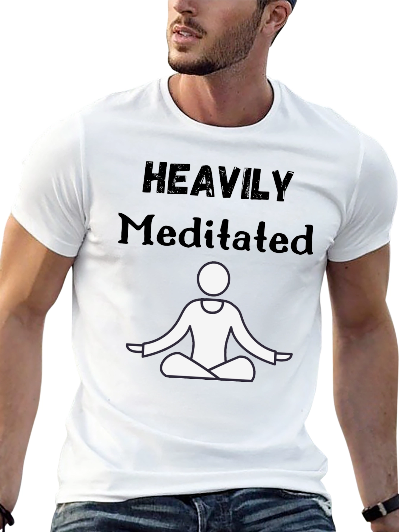 Heavily Meditated Graphic Tee - Relax & Recharge