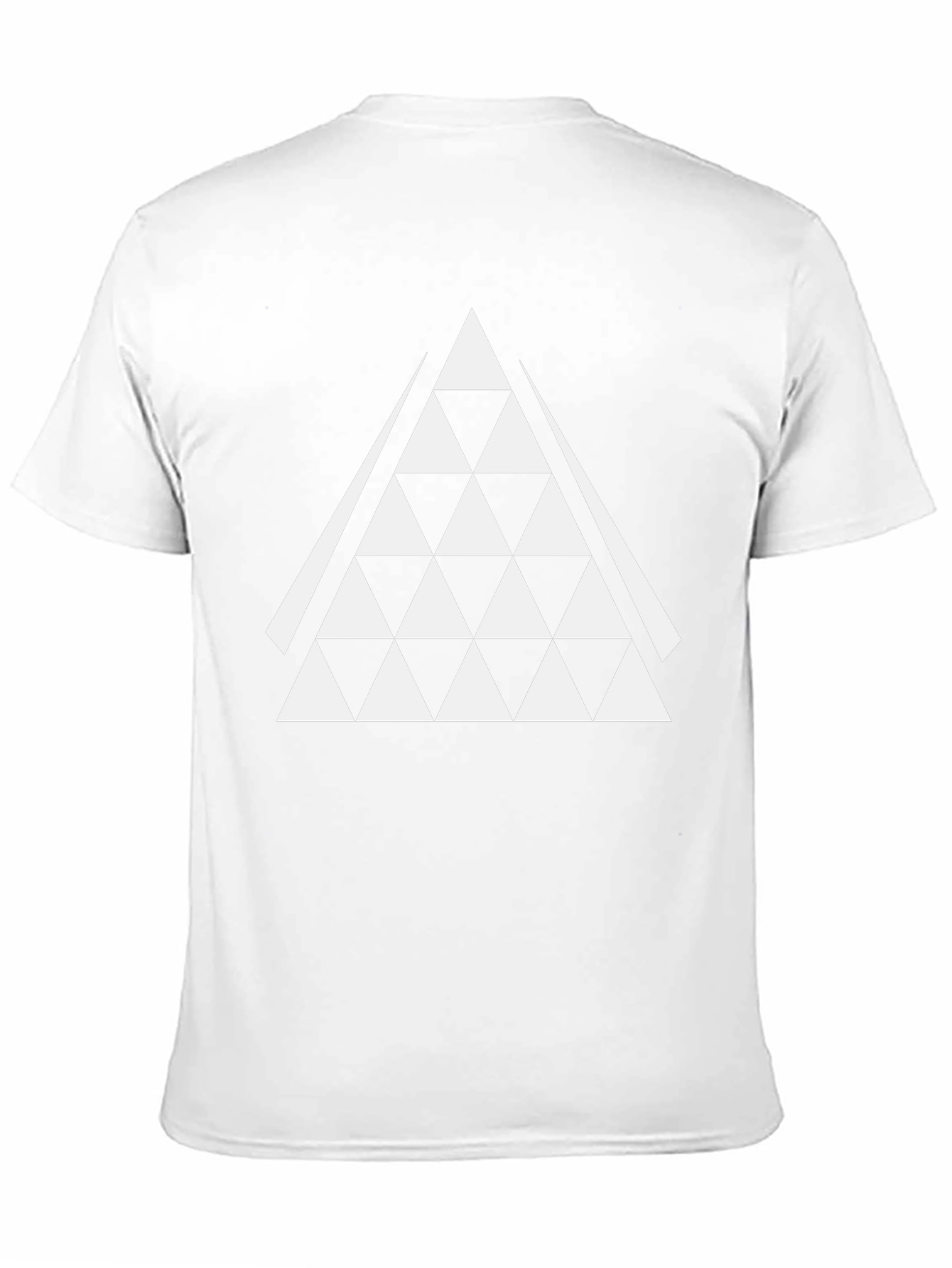 Geometric Triangle Graphic Tee - Black