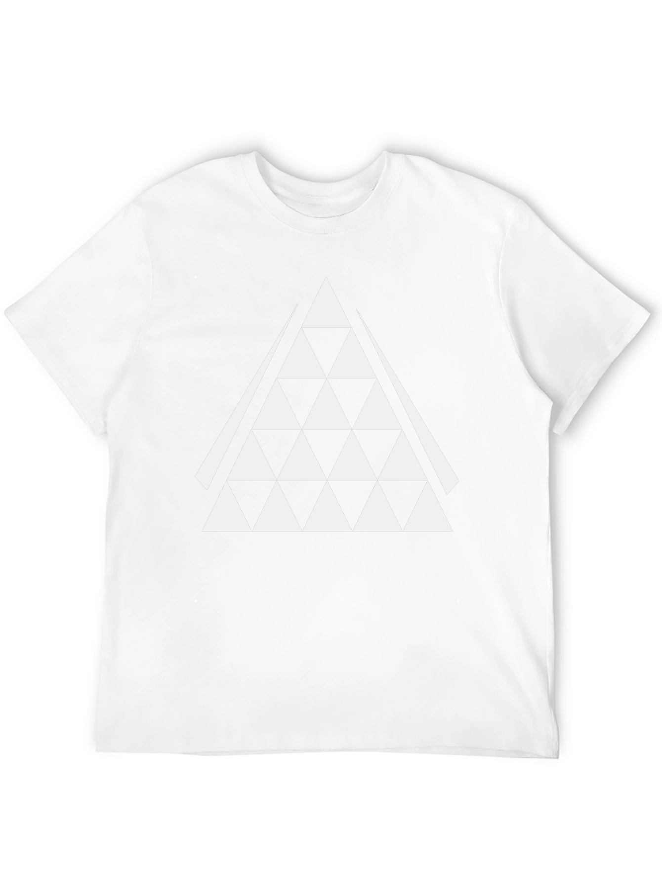 Geometric Triangle Graphic Tee - Black