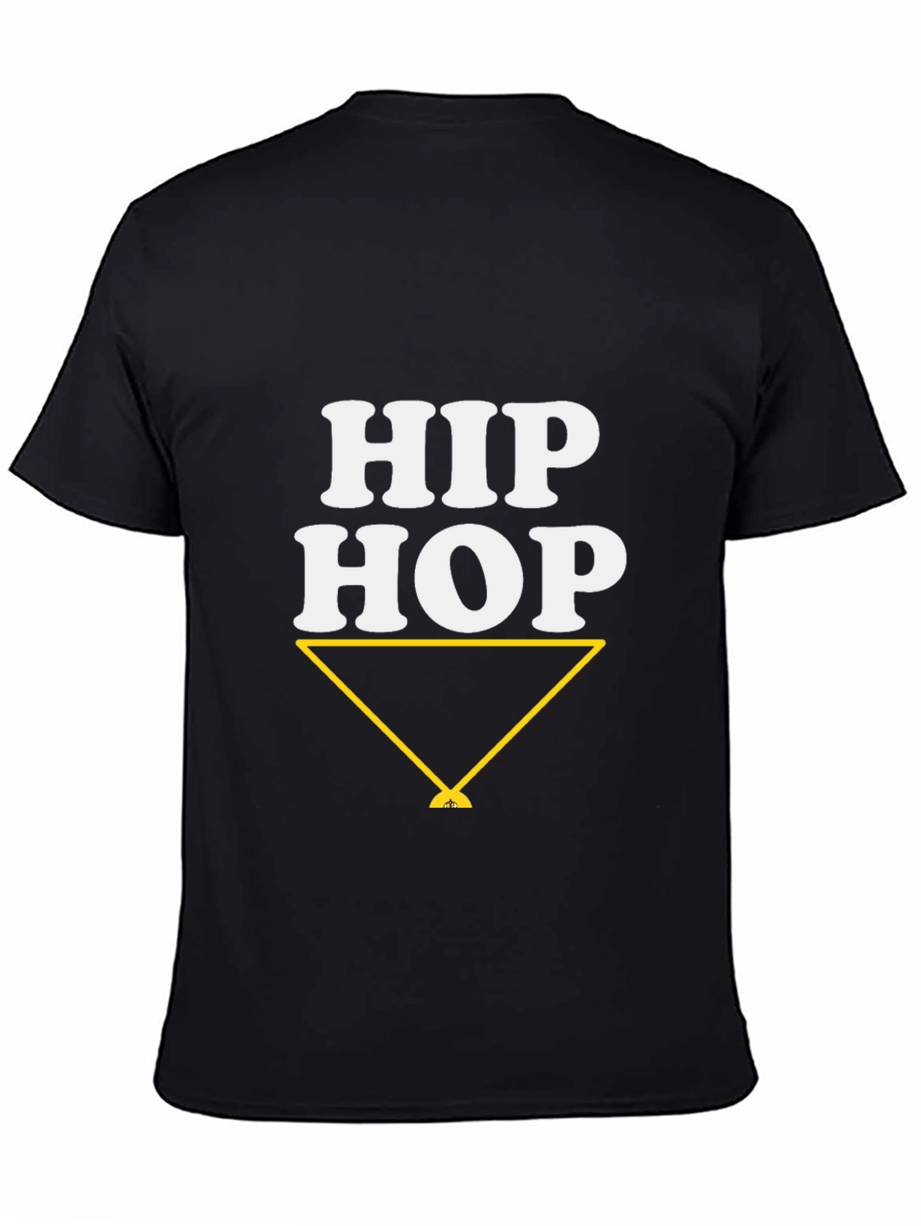 Hip Hop Graphic Tee - Stylish Casual Black T-Shirt