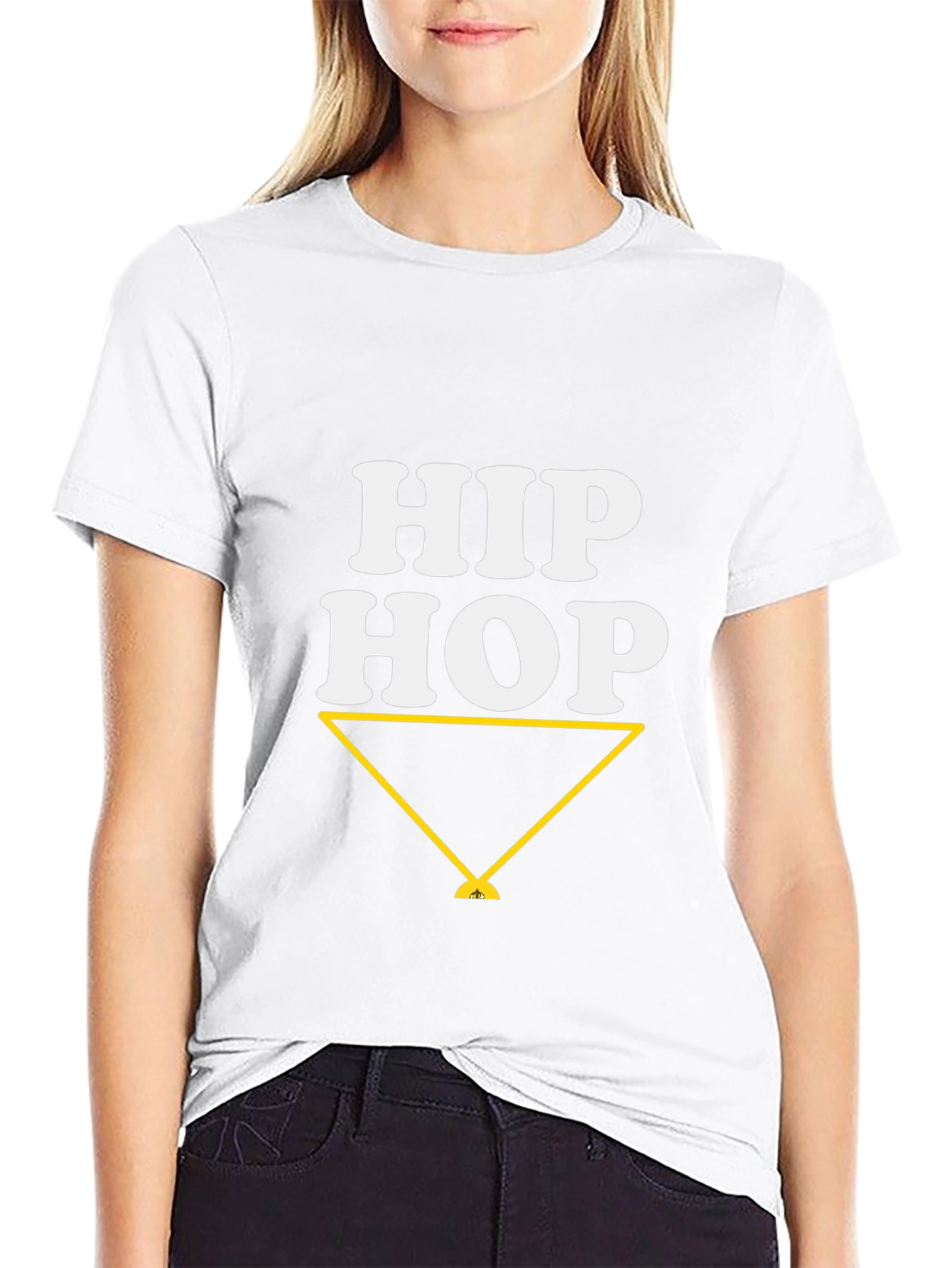 Hip Hop Graphic Tee - Stylish Casual Black T-Shirt