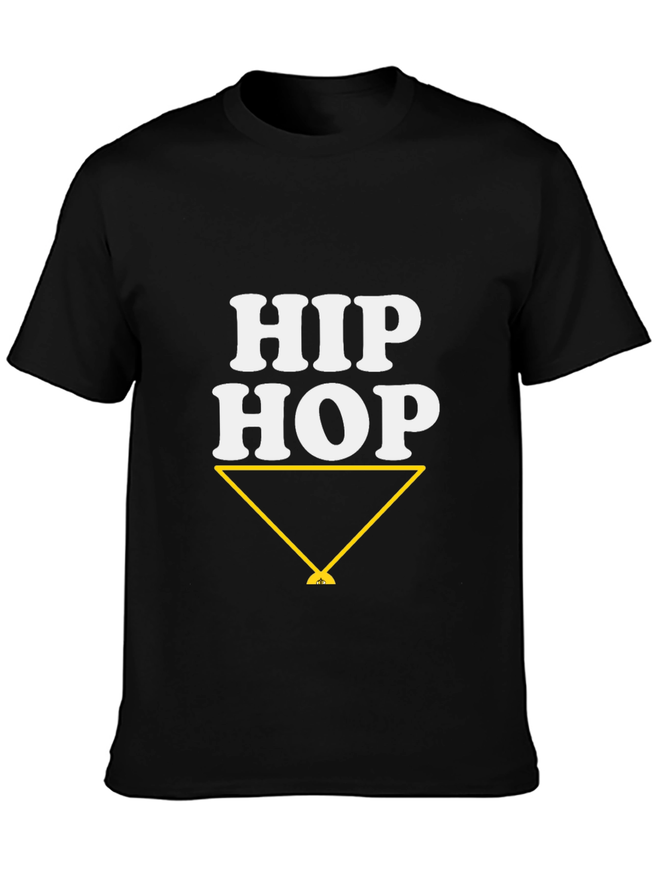 Hip Hop Graphic Tee - Stylish Casual Black T-Shirt