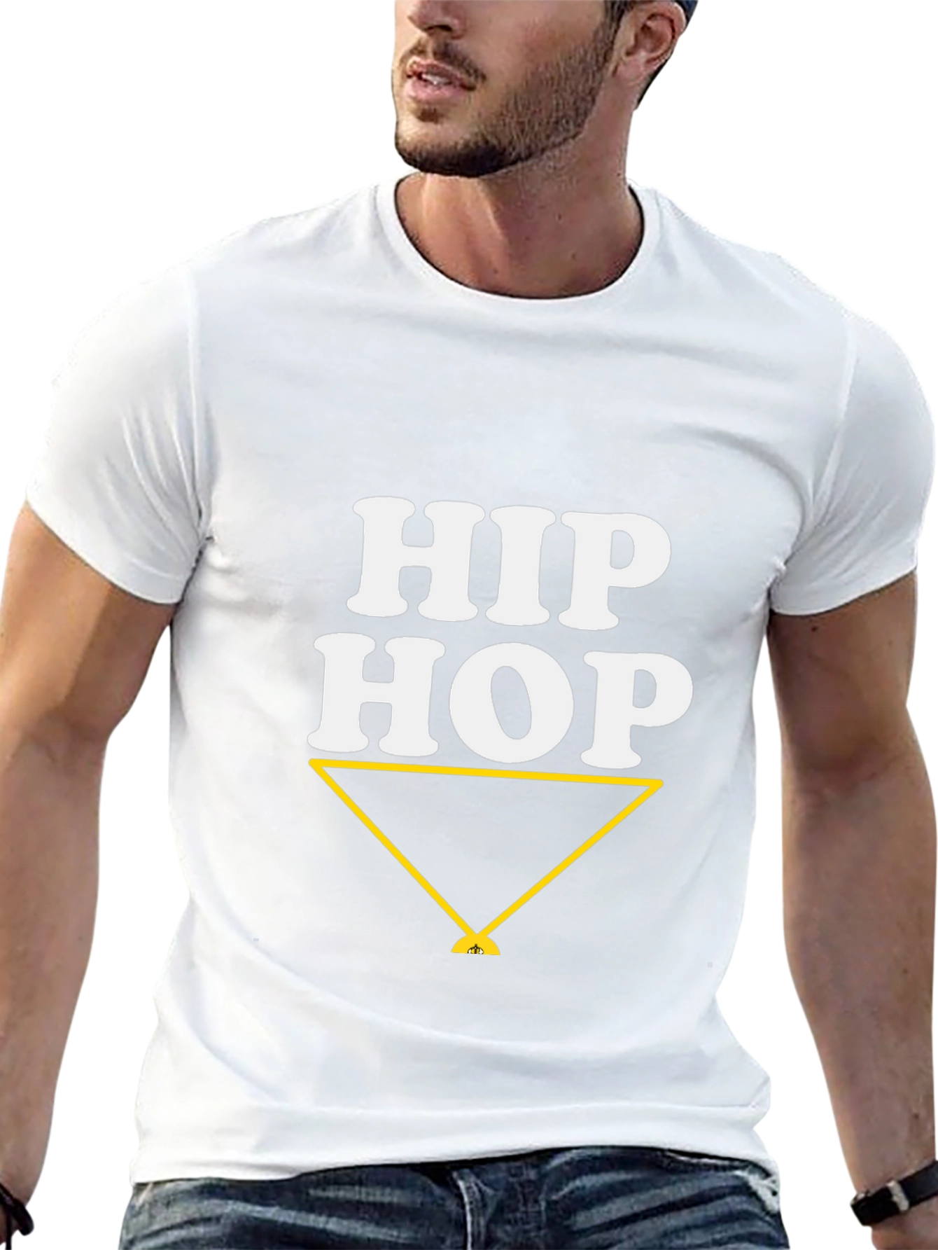 Hip Hop Graphic Tee - Stylish Casual Black T-Shirt