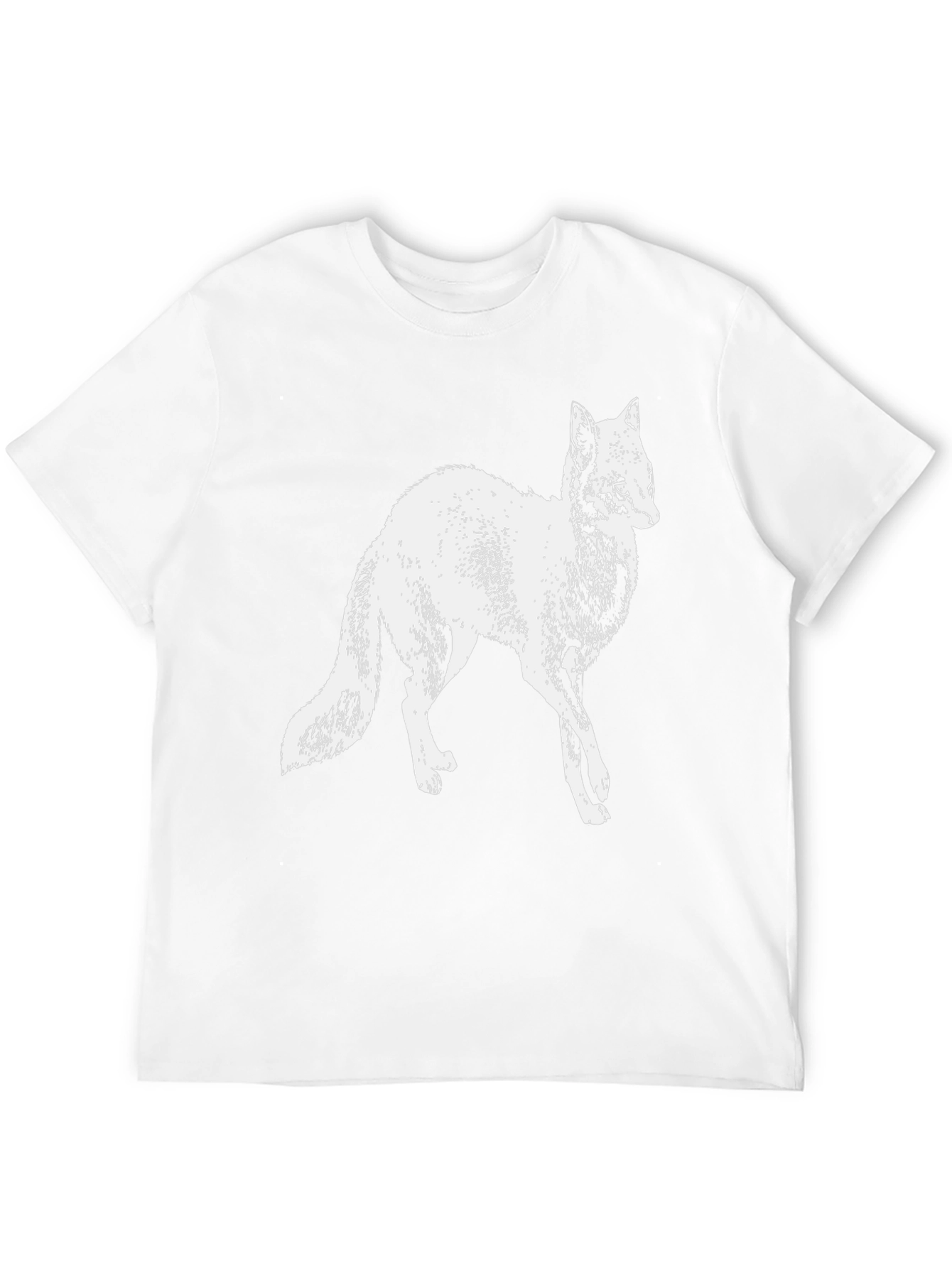 Fox Graphic T-Shirt - Black Crew Neck Tee