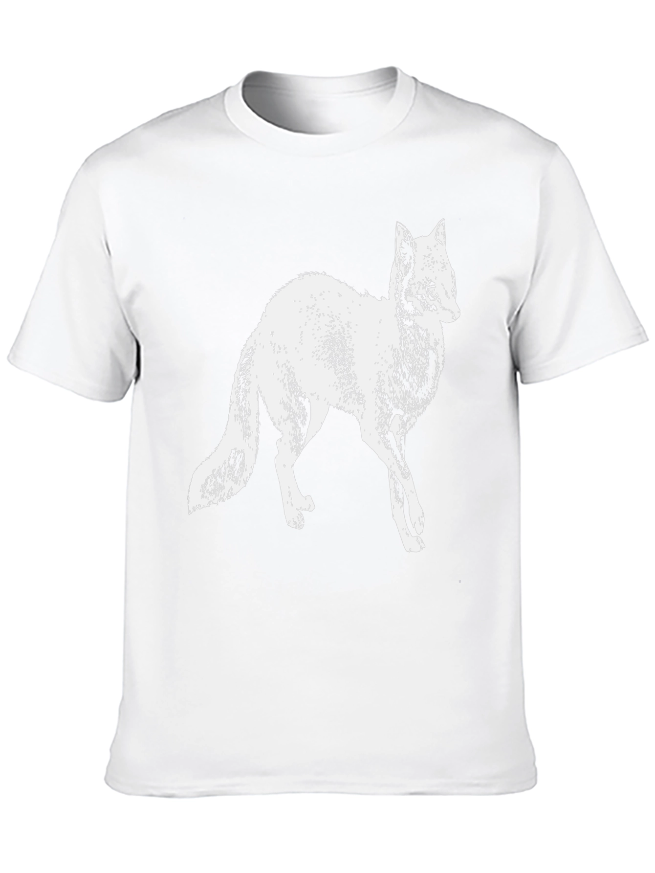 Fox Graphic T-Shirt - Black Crew Neck Tee