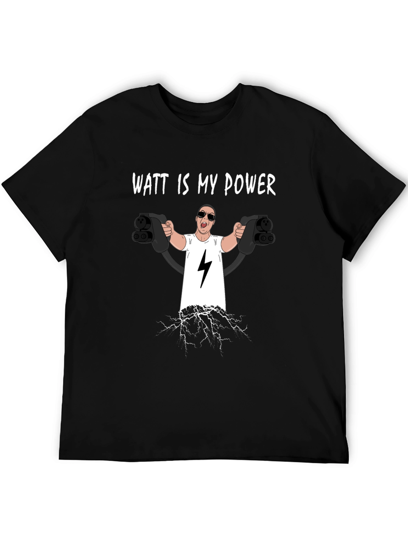 Watt Is My Power Funny Electric Car T-Shirt