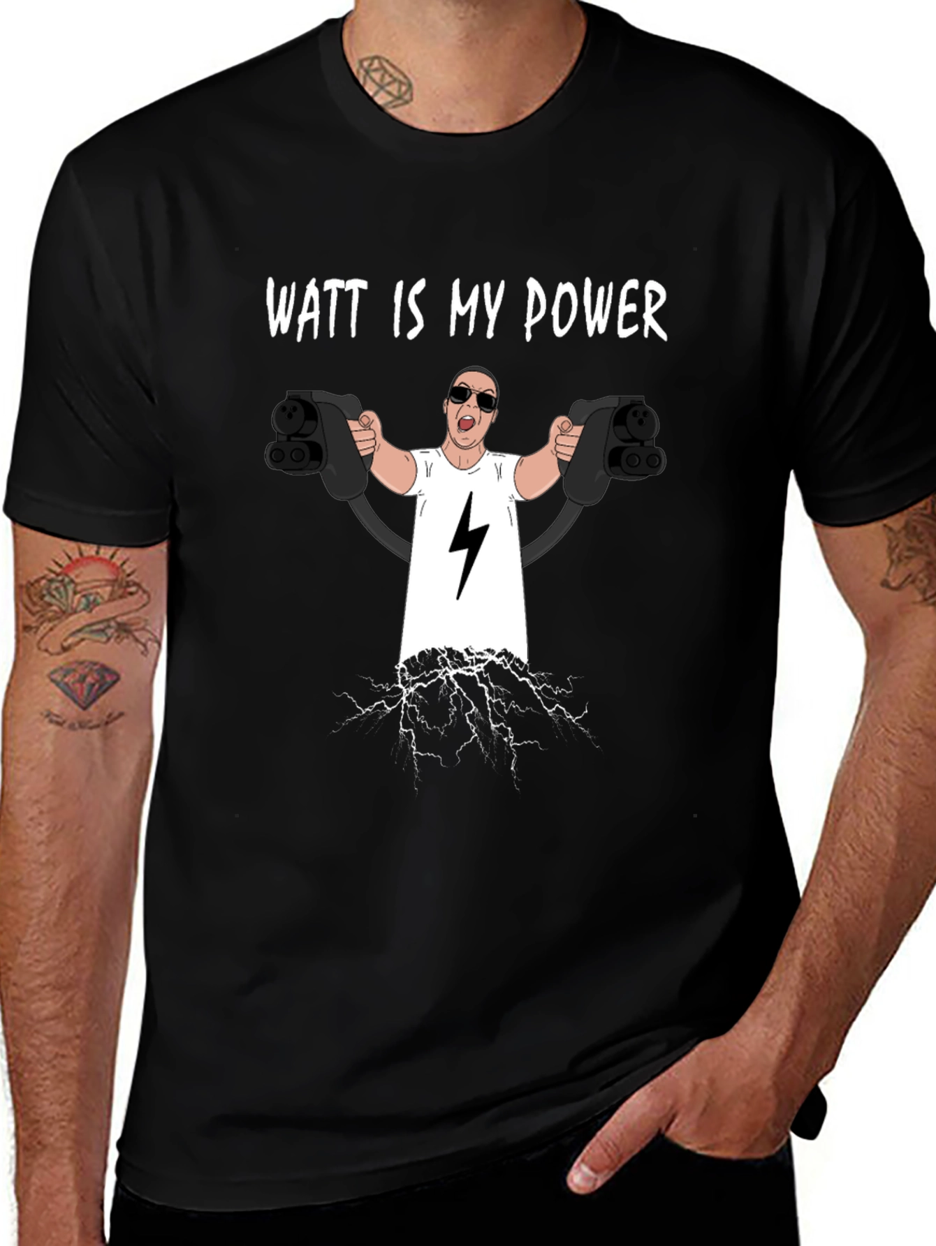 Watt Is My Power Funny Electric Car T-Shirt