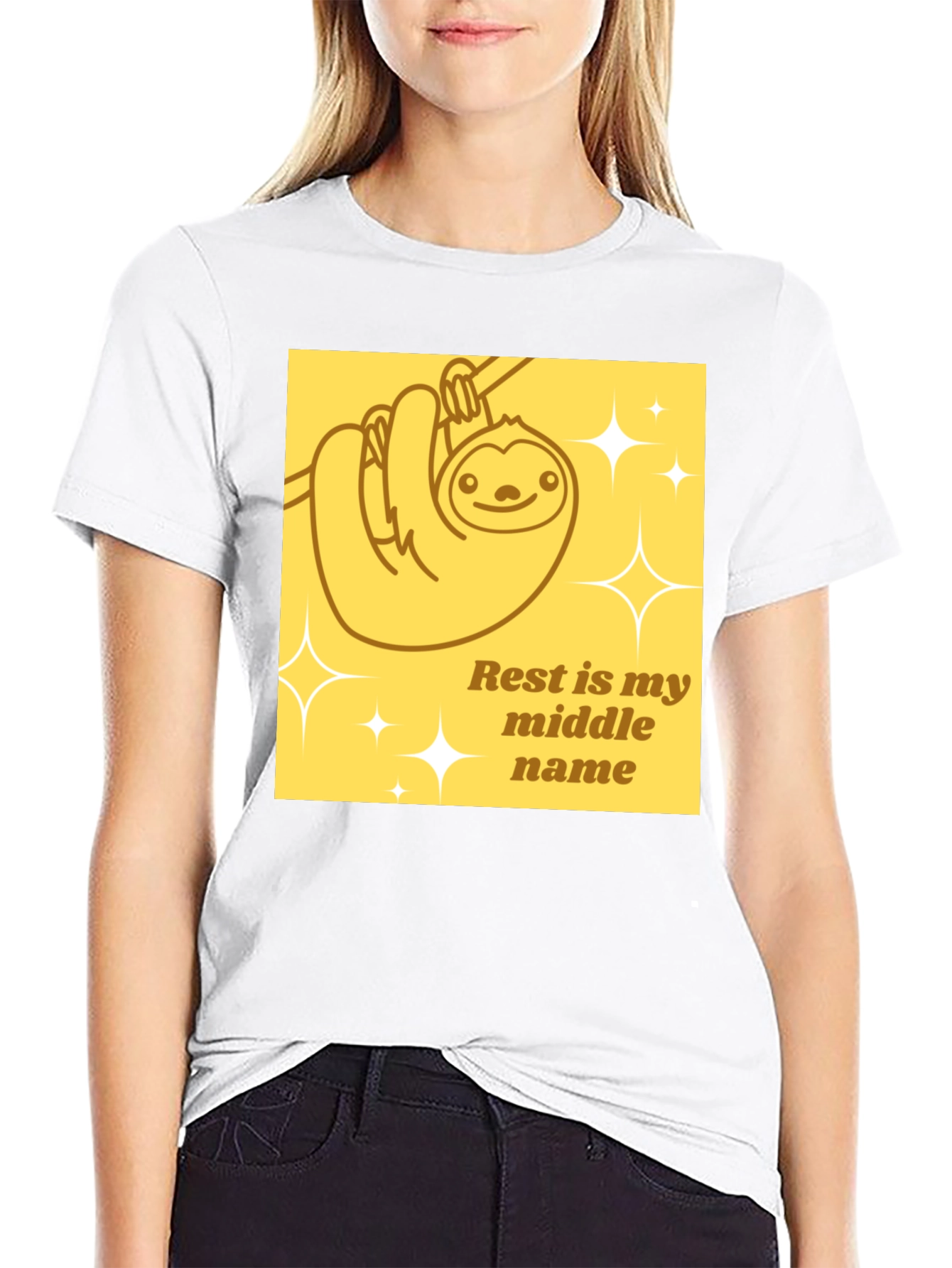 Relaxed Sloth Tee - Rest is my middle name