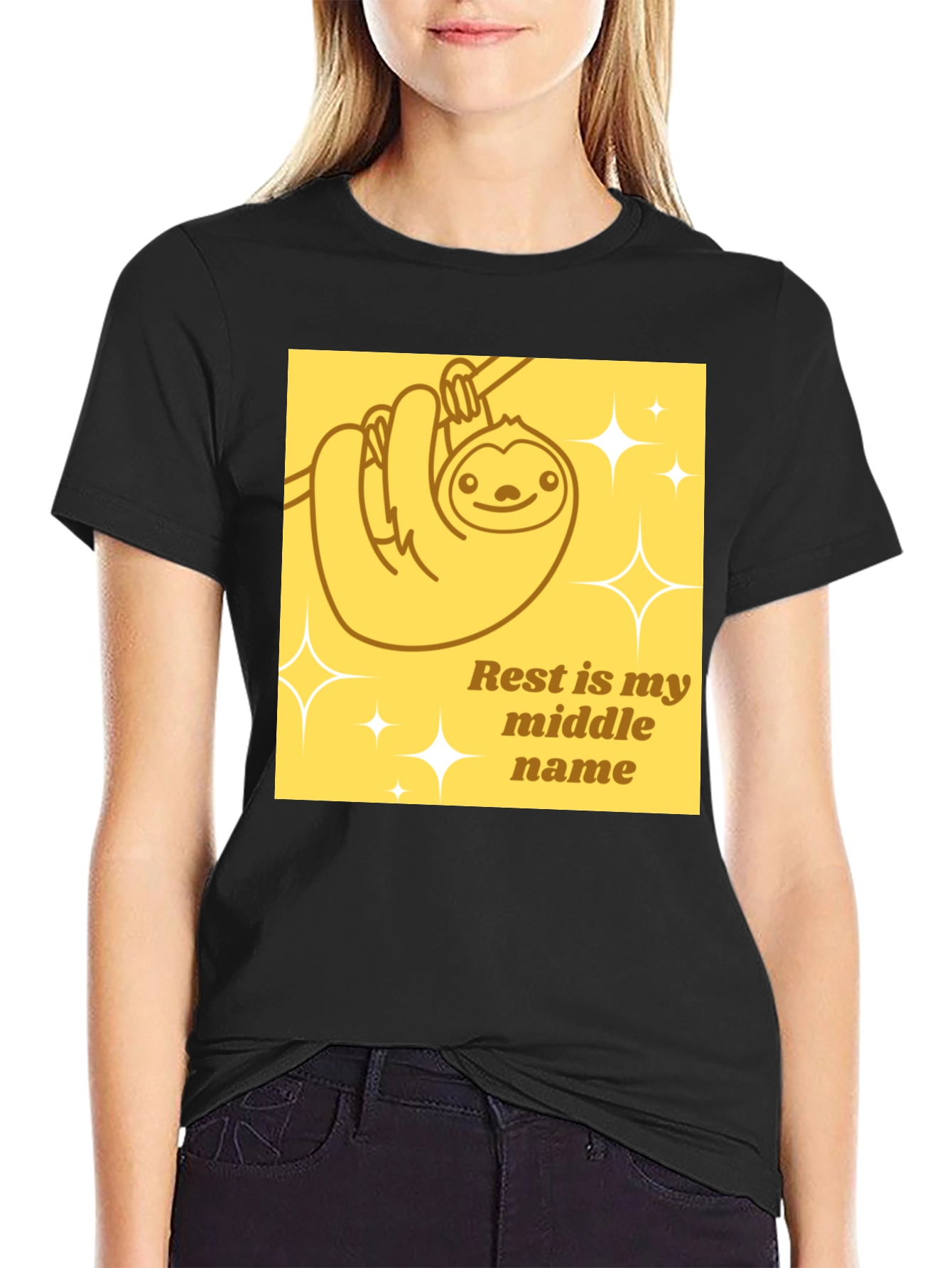 Relaxed Sloth Tee - Rest is my middle name