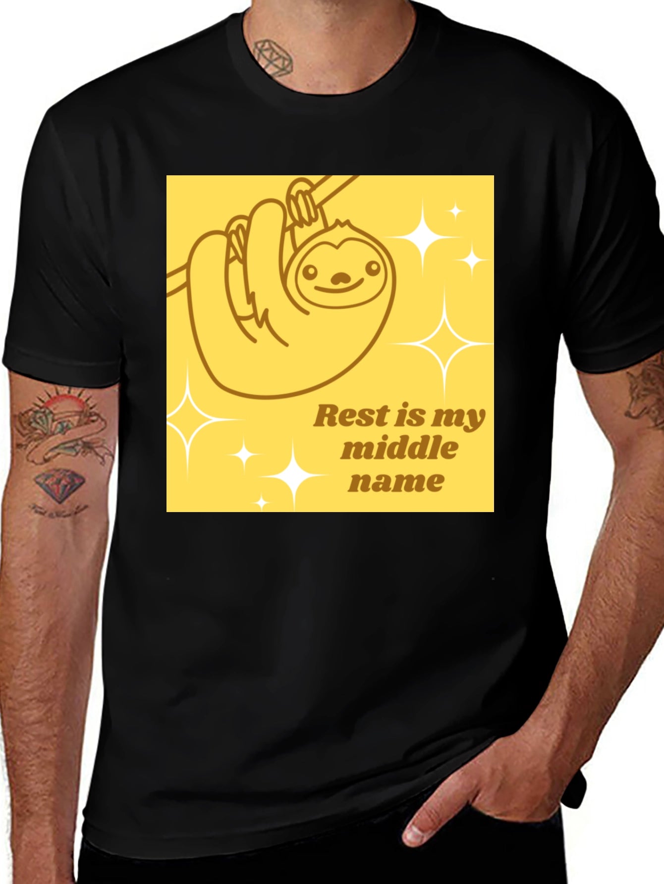 Relaxed Sloth Tee - Rest is my middle name