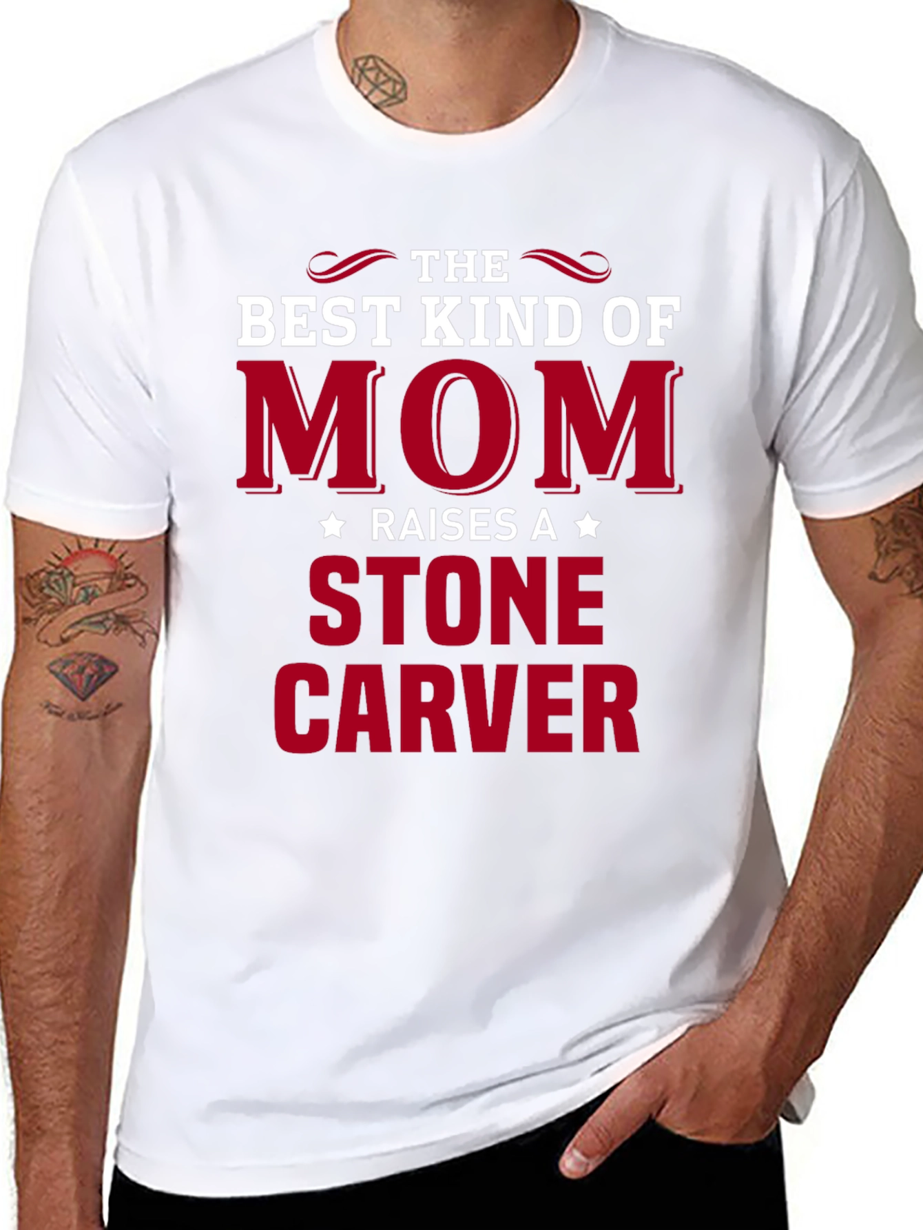 Best Kind of Mom Stone Carver T-Shirt