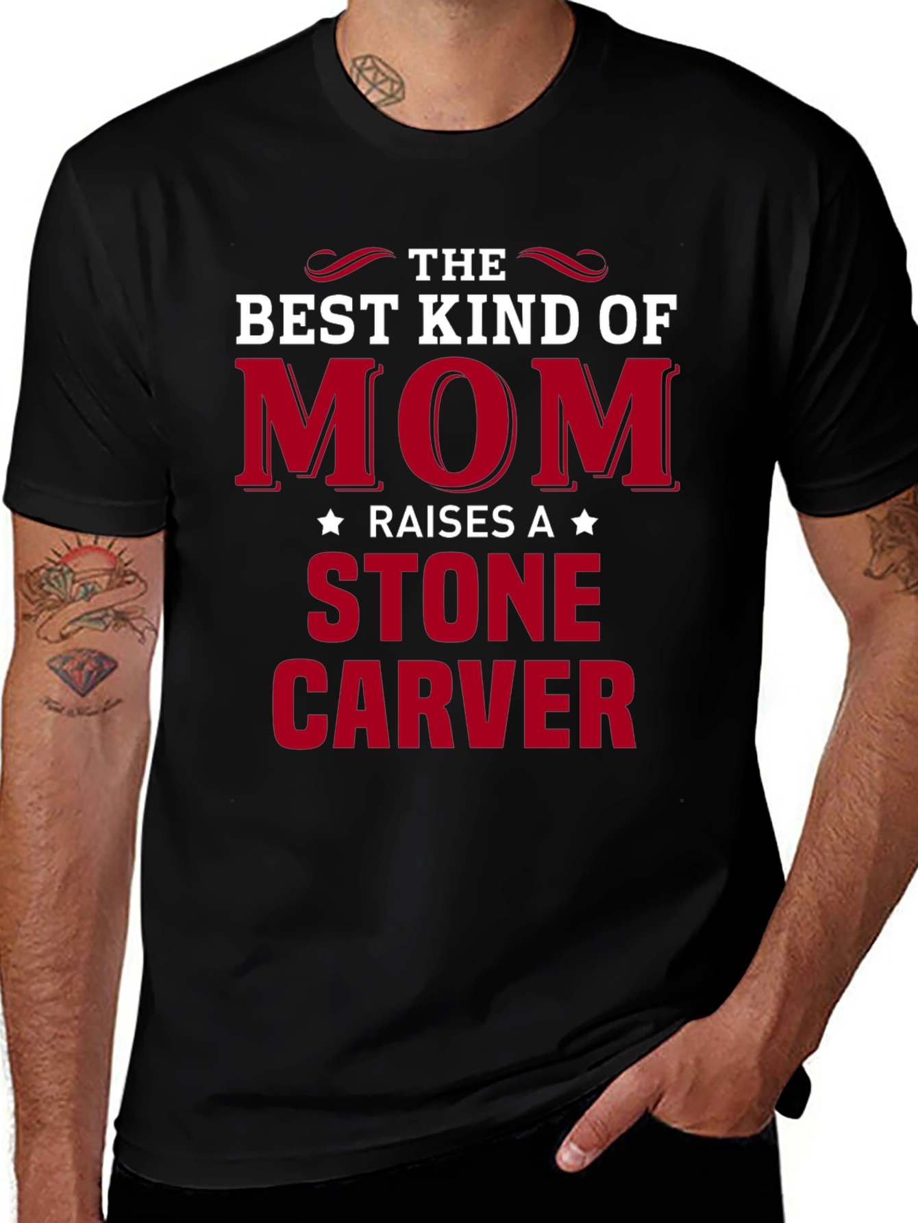 Best Kind of Mom Stone Carver T-Shirt