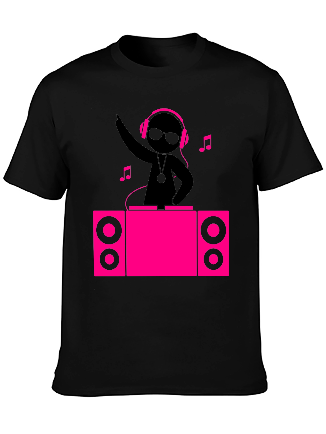 DJ Stick Figure Graphic Tee - Music Lover T-Shirt