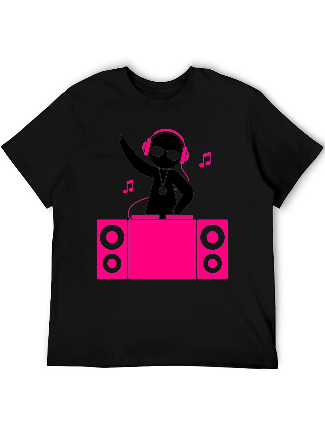 DJ Stick Figure Graphic Tee - Music Lover T-Shirt