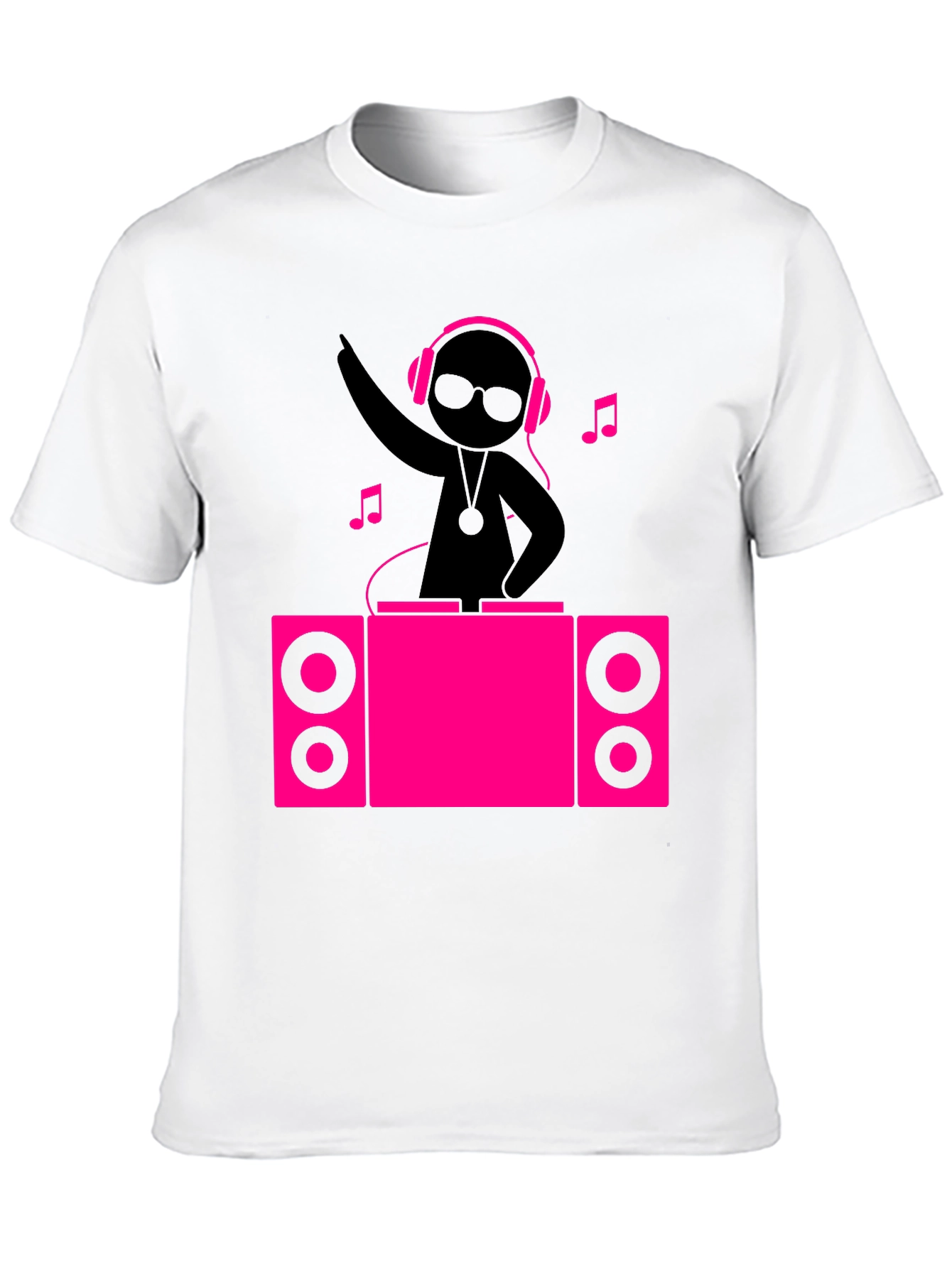 DJ Stick Figure Graphic Tee - Music Lover T-Shirt