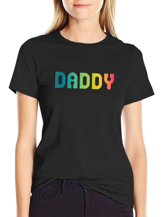 Daddy Rainbow Graphic Tee - Mens Black T-Shirt
