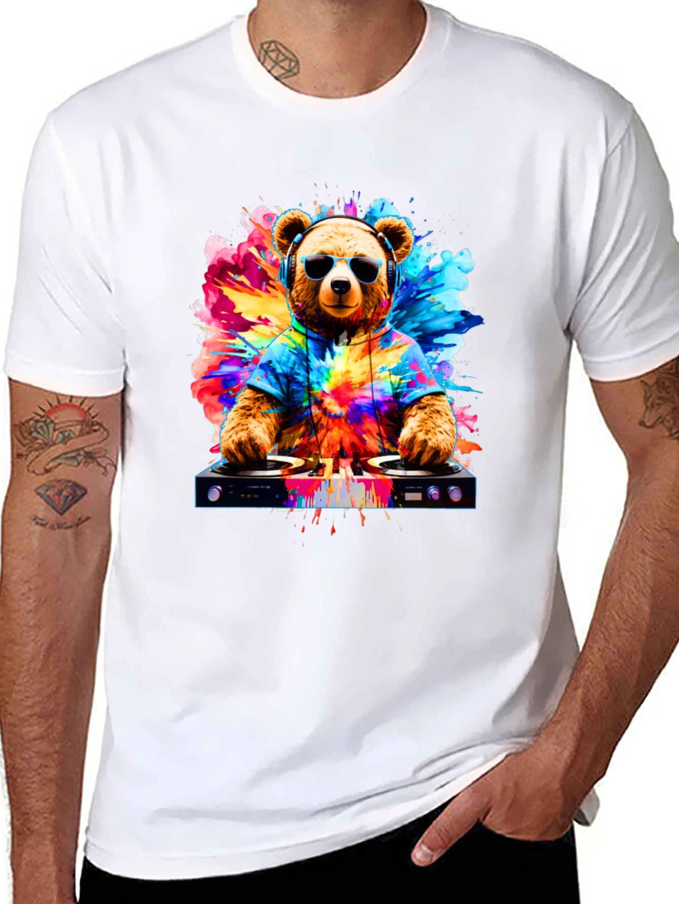 DJ Bear T-Shirt - Cool Graphic Tee