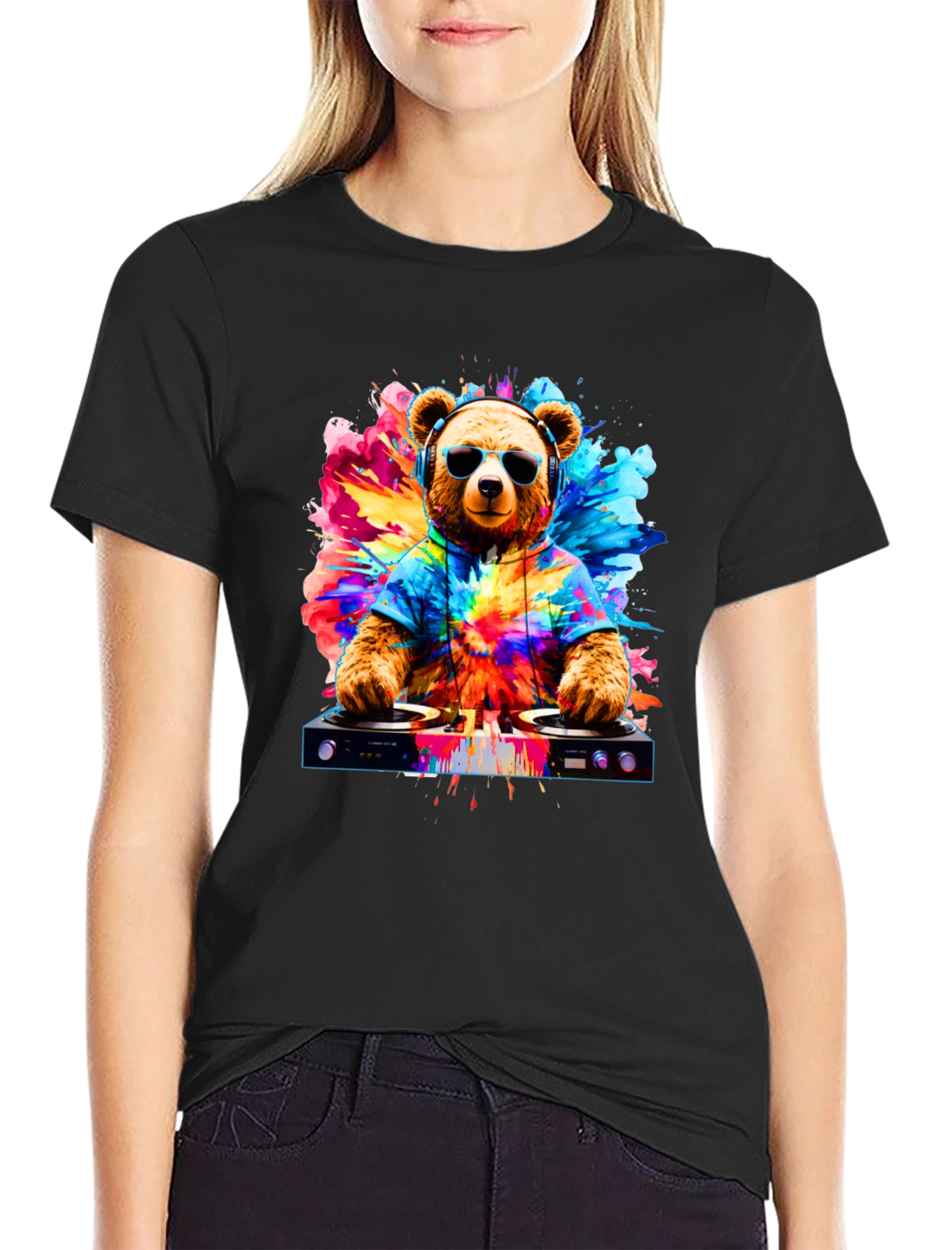 DJ Bear T-Shirt - Cool Graphic Tee
