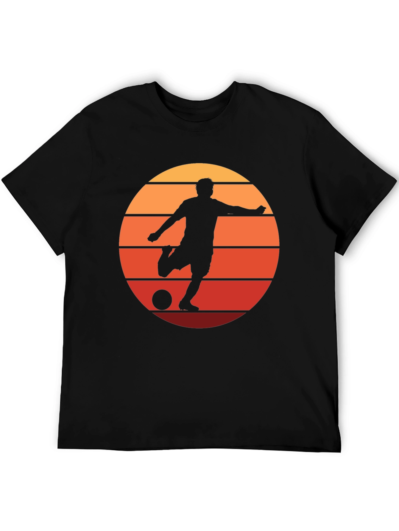 Sunset Soccer Silhouette Graphic Tee