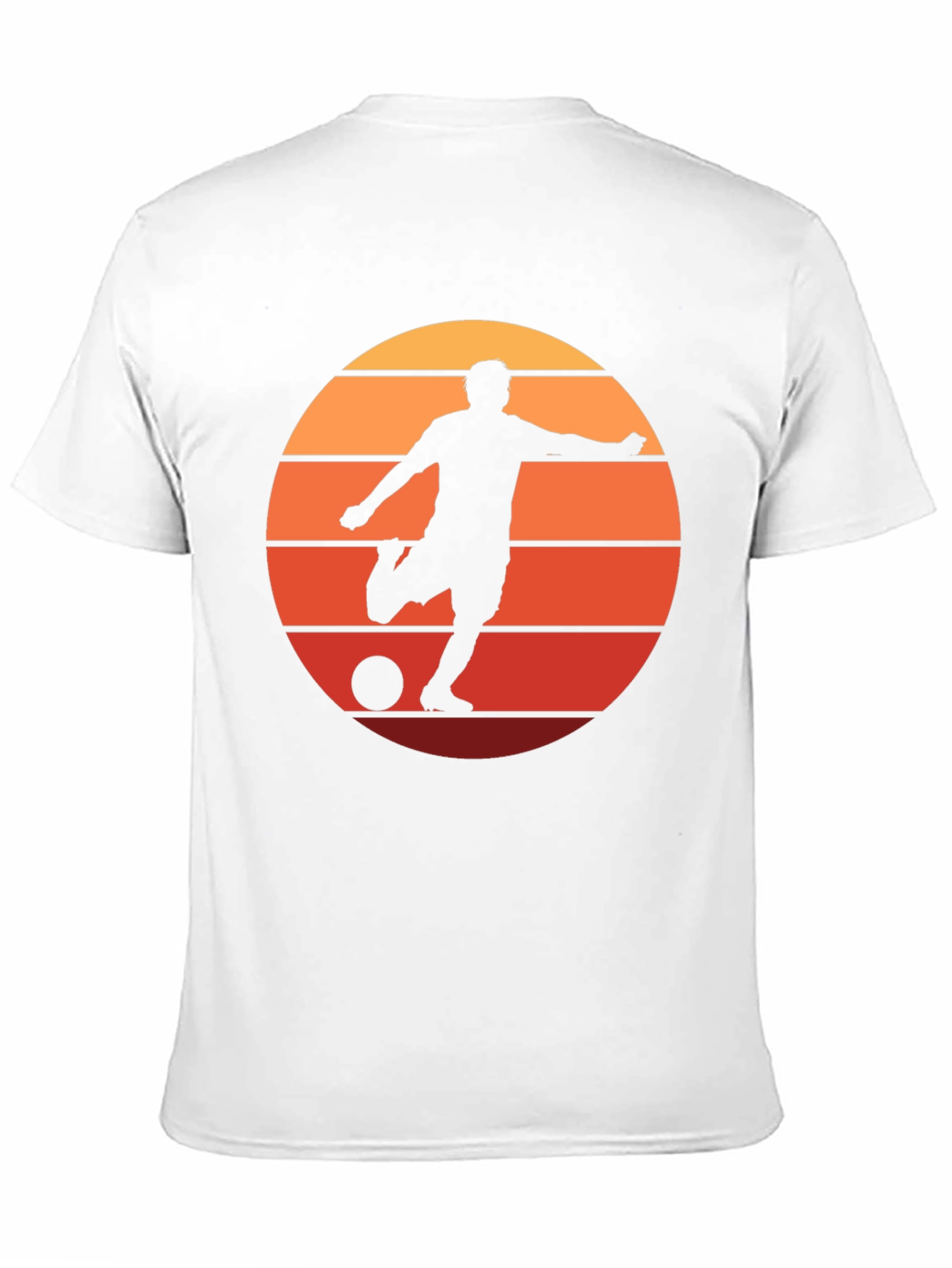 Sunset Soccer Silhouette Graphic Tee