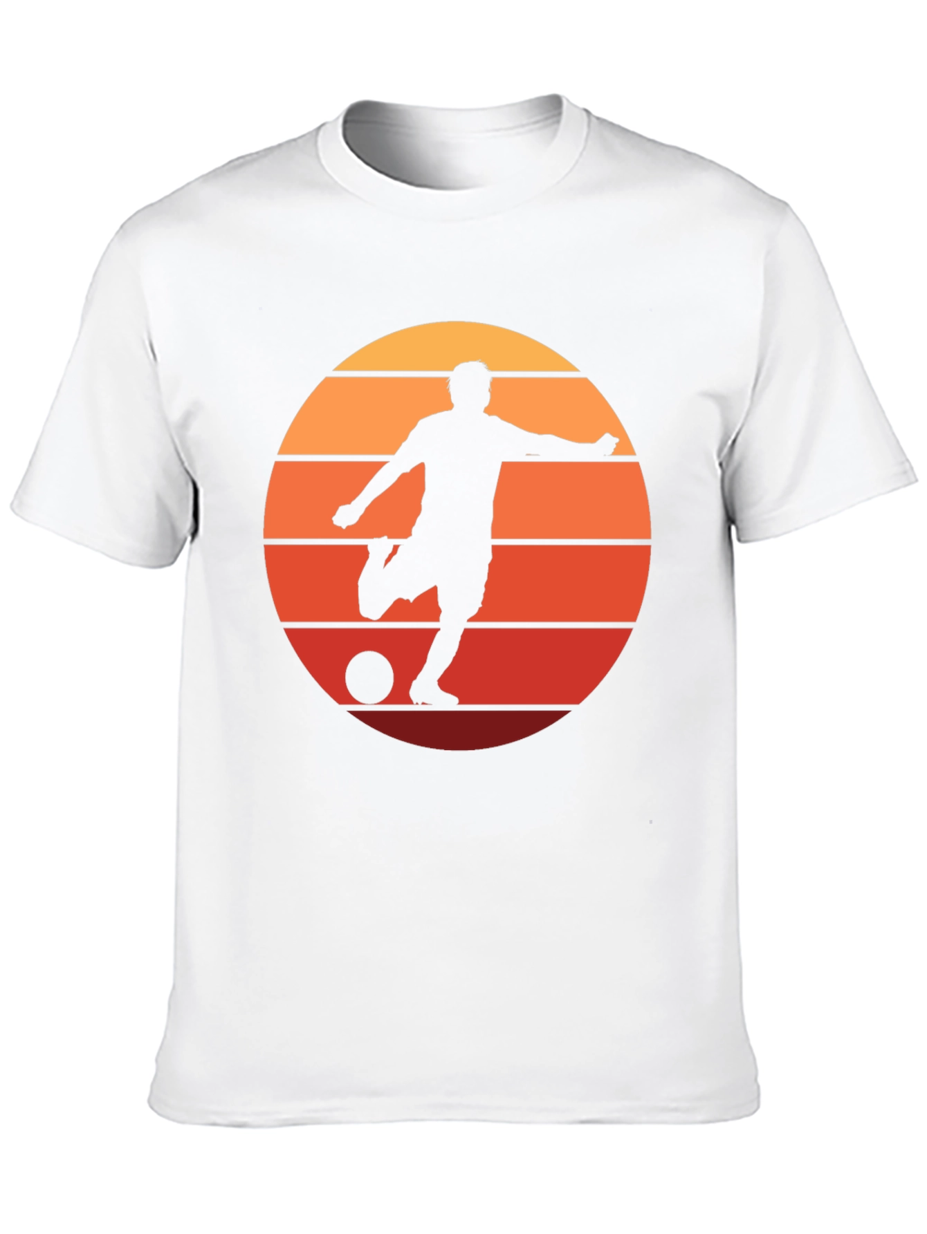 Sunset Soccer Silhouette Graphic Tee