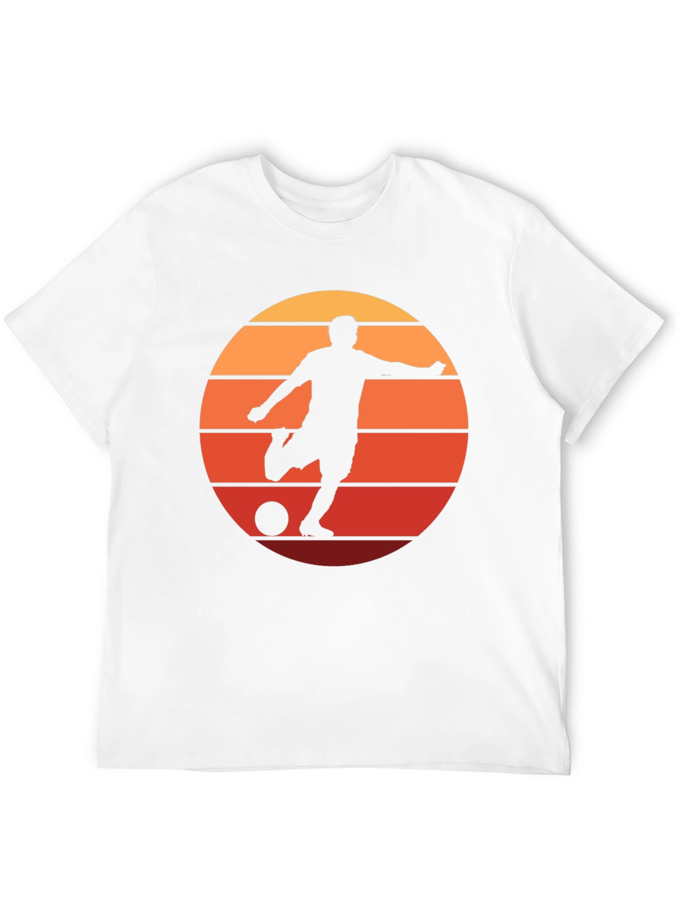 Sunset Soccer Silhouette Graphic Tee