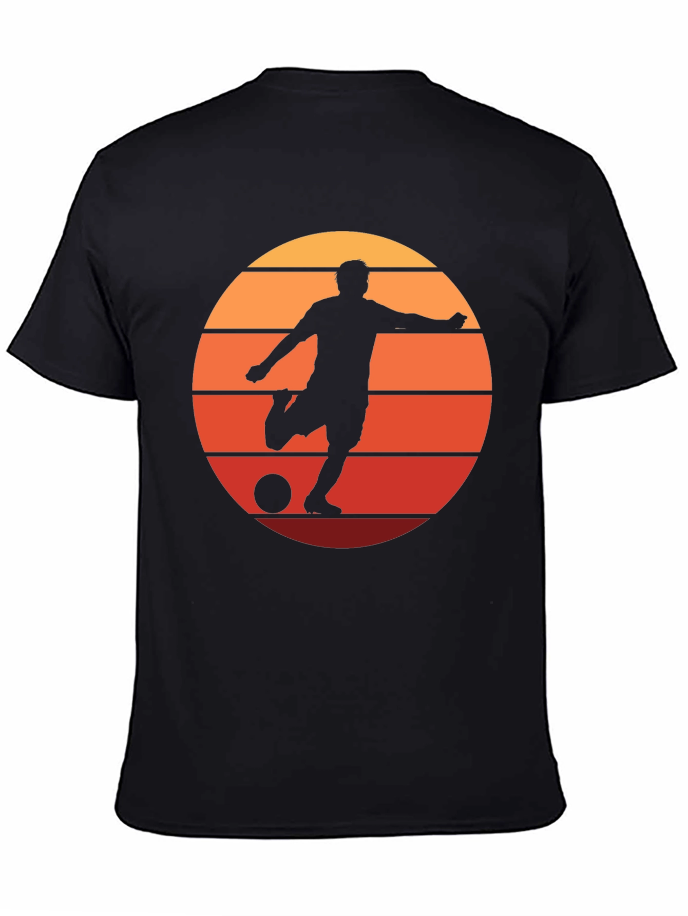 Sunset Soccer Silhouette Graphic Tee