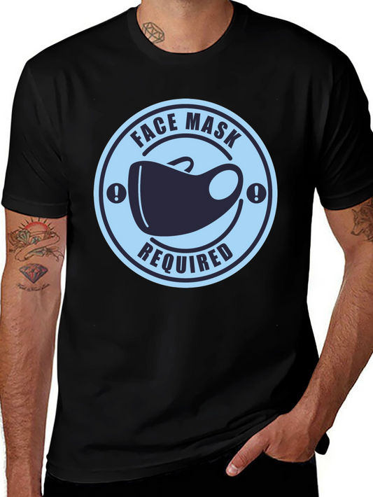 Face Mask Required Graphic Tee - Black