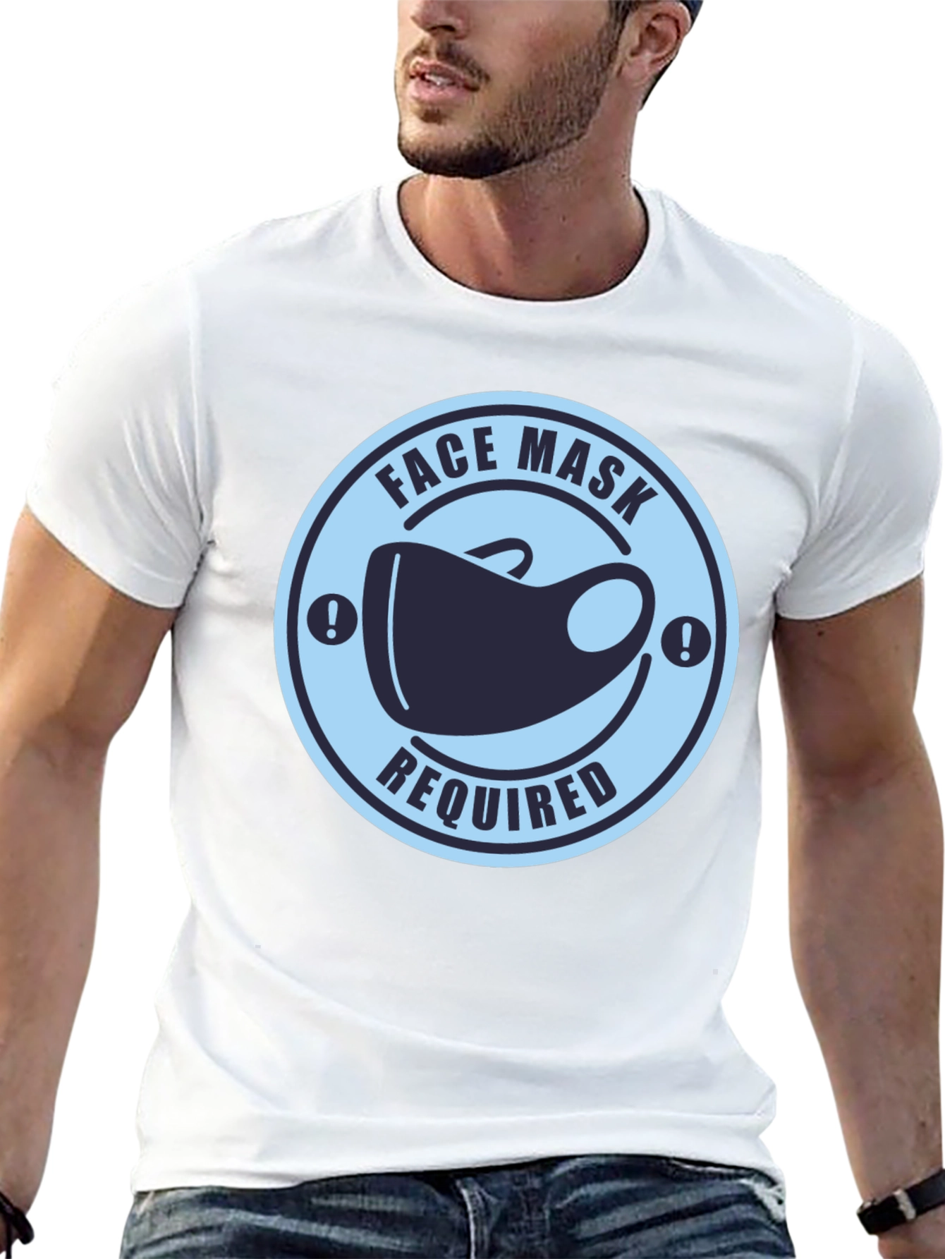 Face Mask Required Graphic Tee - Black
