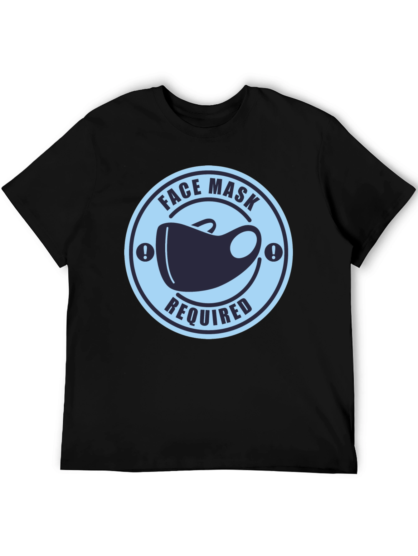 Face Mask Required Graphic Tee - Black
