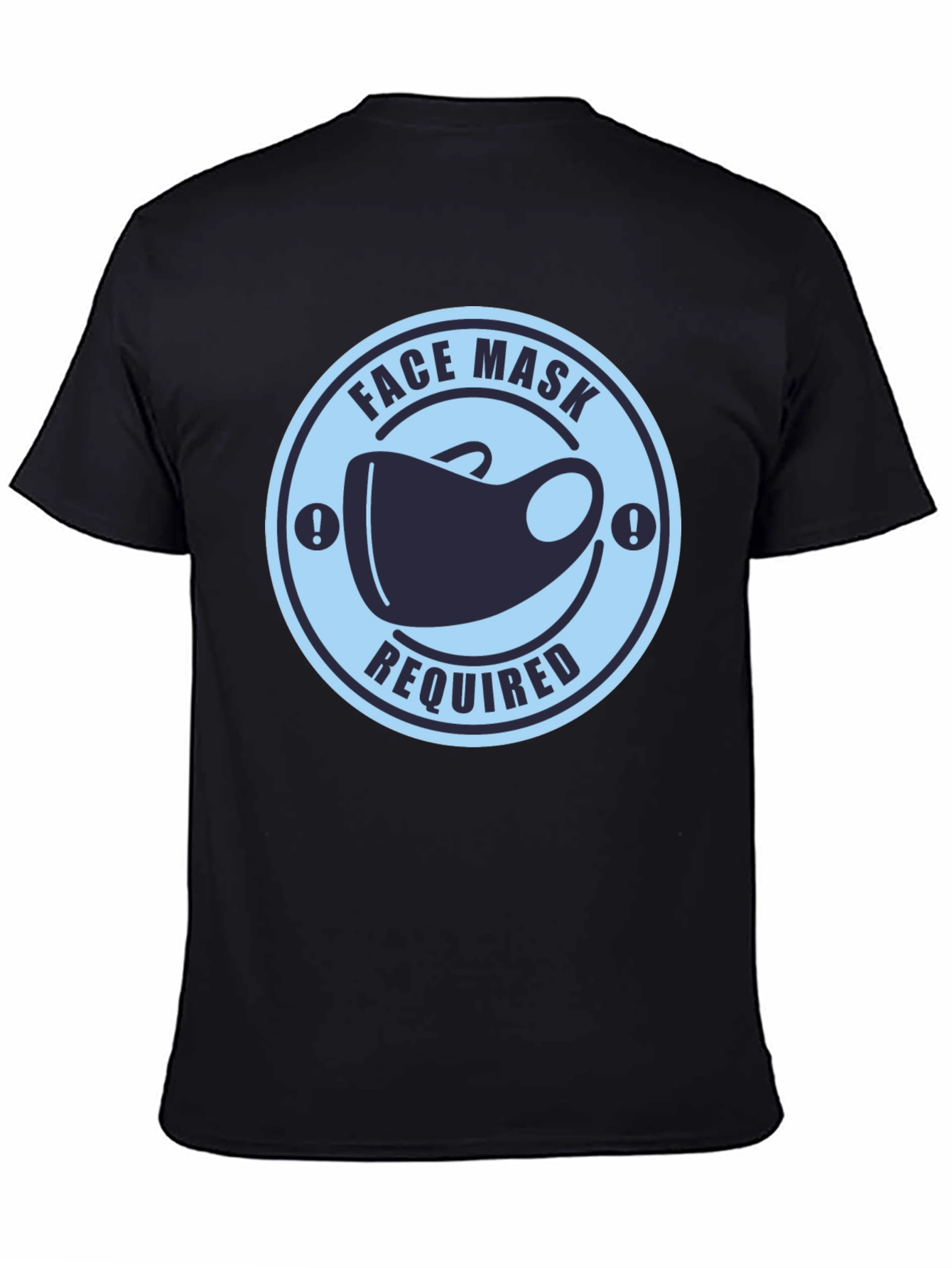 Face Mask Required Graphic Tee - Black