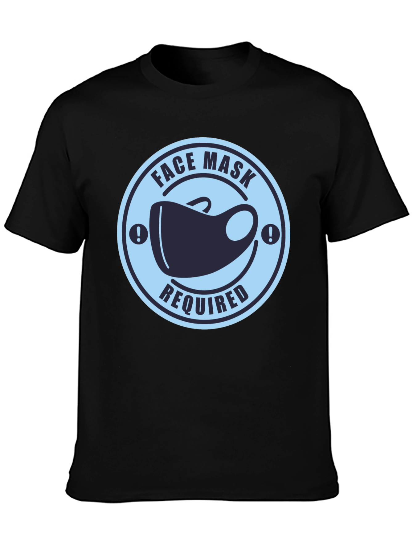 Face Mask Required Graphic Tee - Black