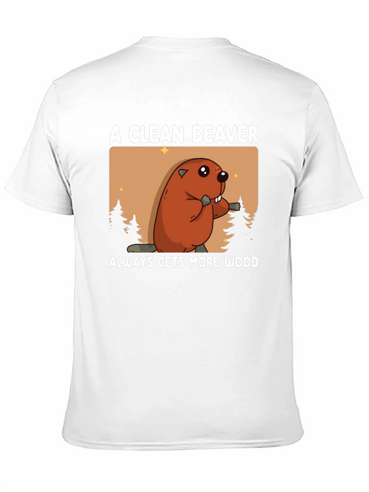 Clean Beaver More Wood T-Shirt - Novelty Graphic Tee