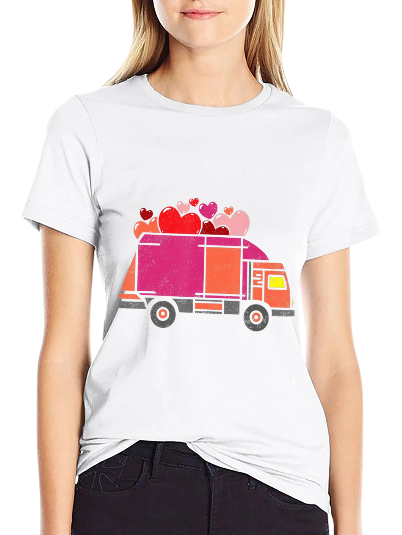 Heart Delivery Truck Graphic Tee