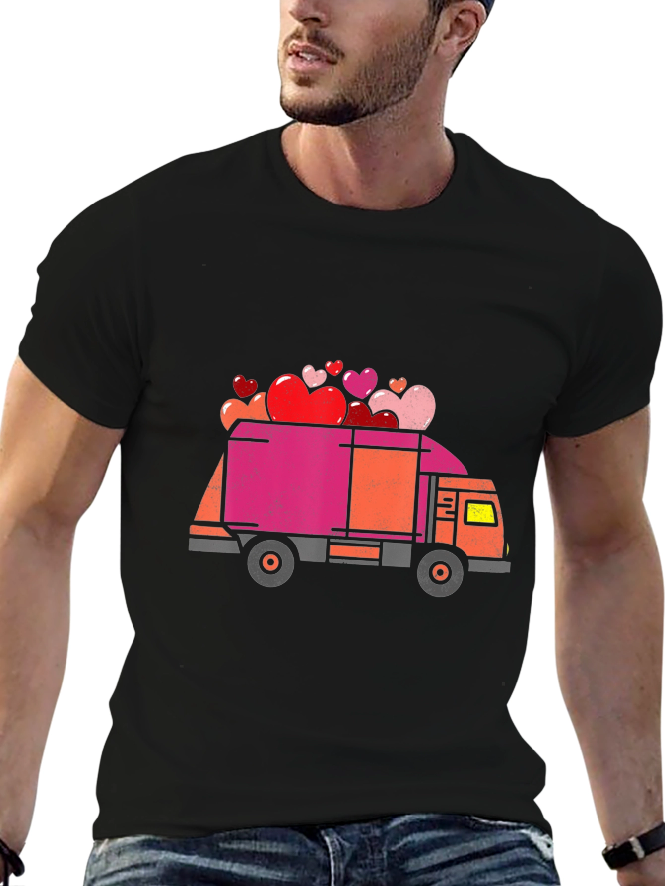 Heart Delivery Truck Graphic Tee